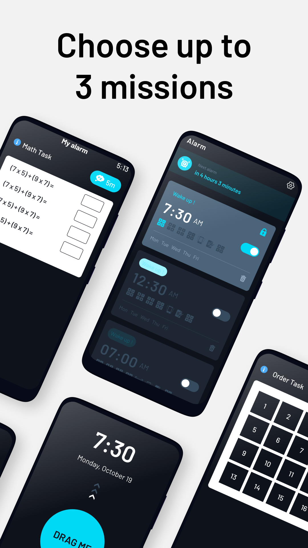 اسکرین شات 2 برنامه Challenge Alarm Clock - Wakeup