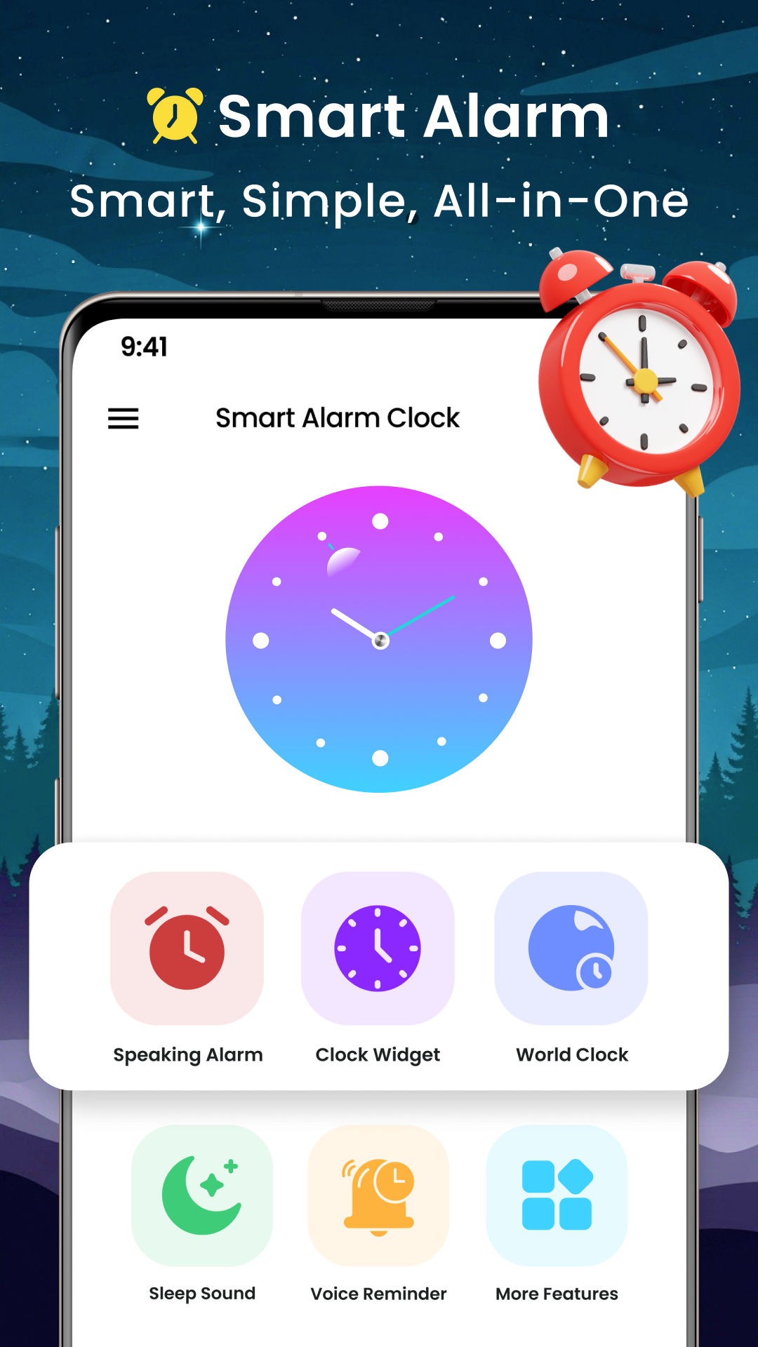 اسکرین شات 2 برنامه Smart Alarm Clock App
