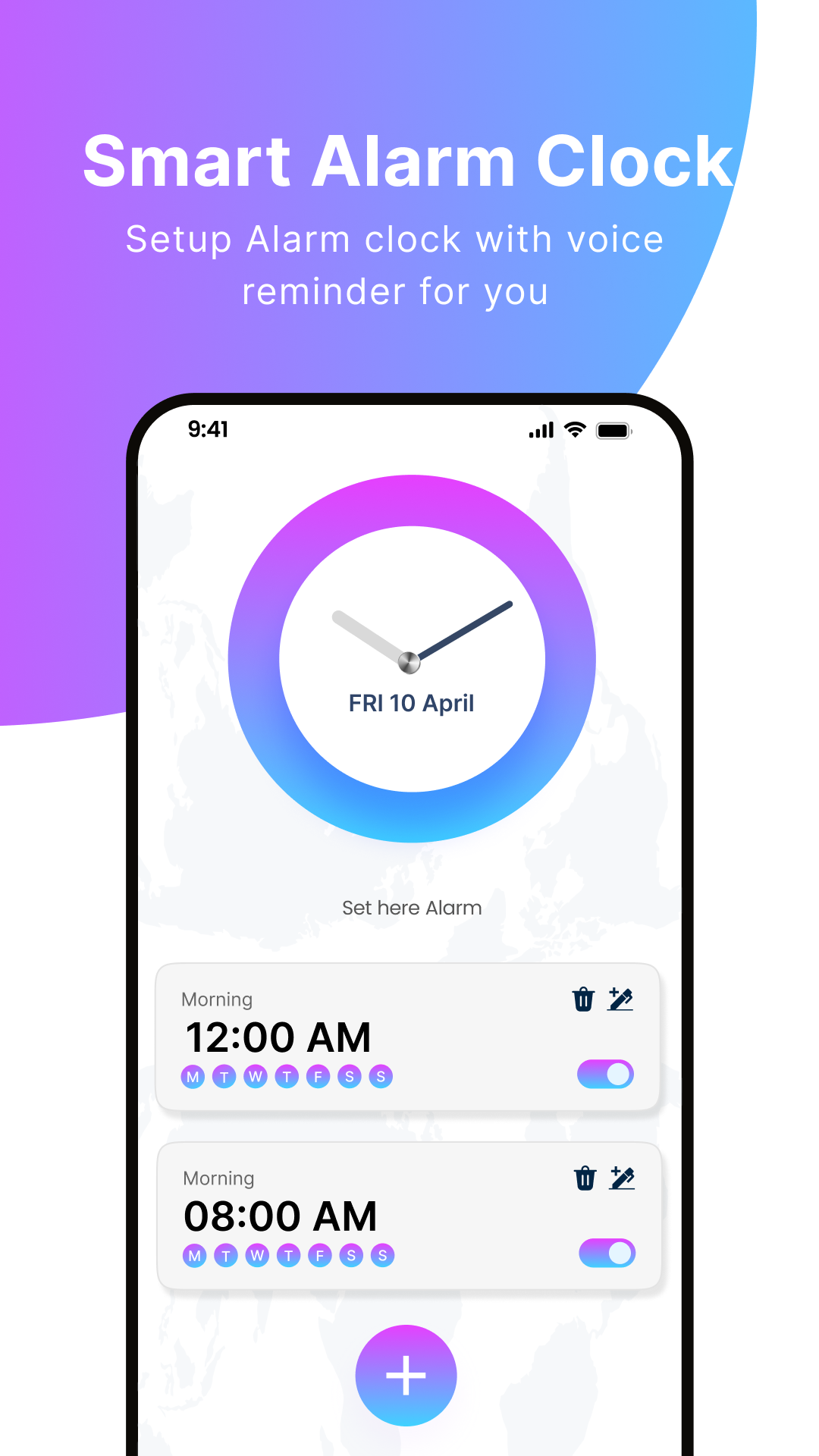 اسکرین شات 2 برنامه Smart Alarm Clock App