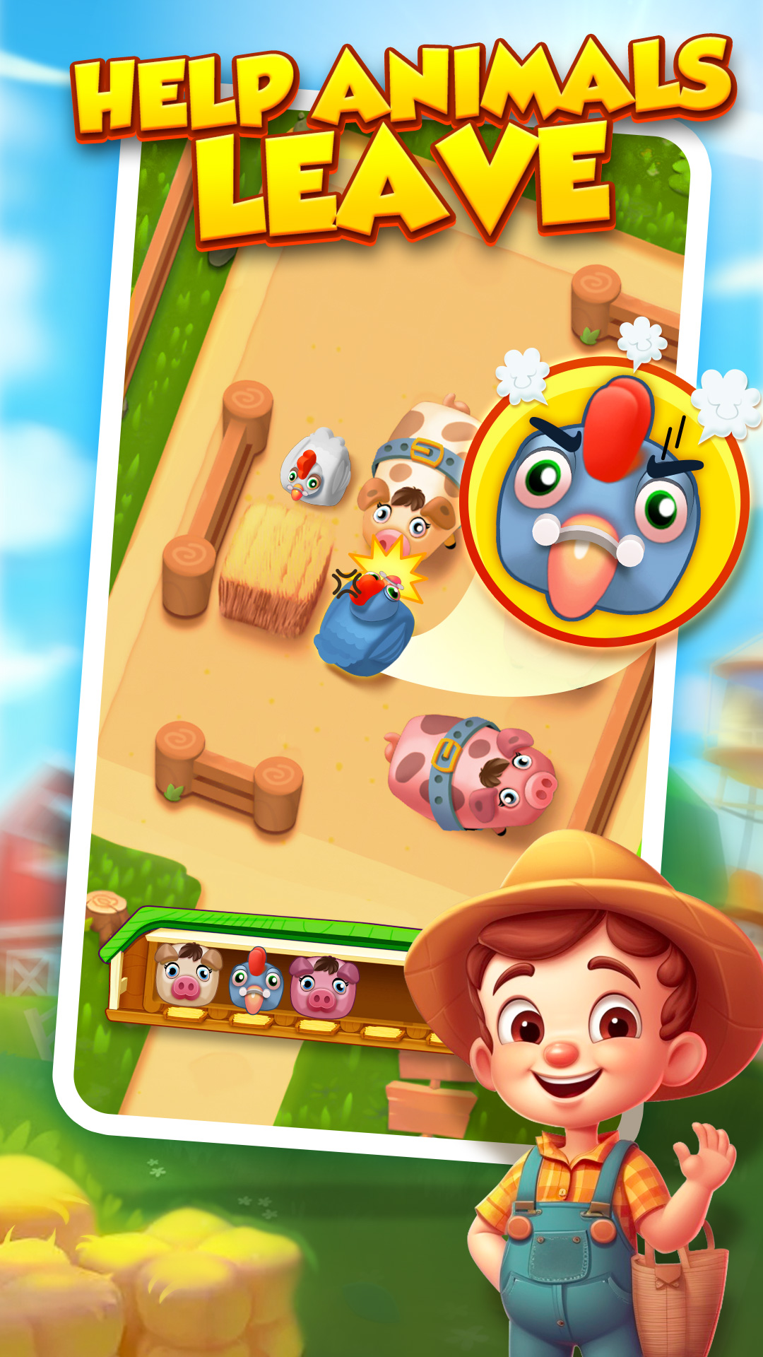 اسکرین شات 3 بازی Farm Fun - Animal Parking Game