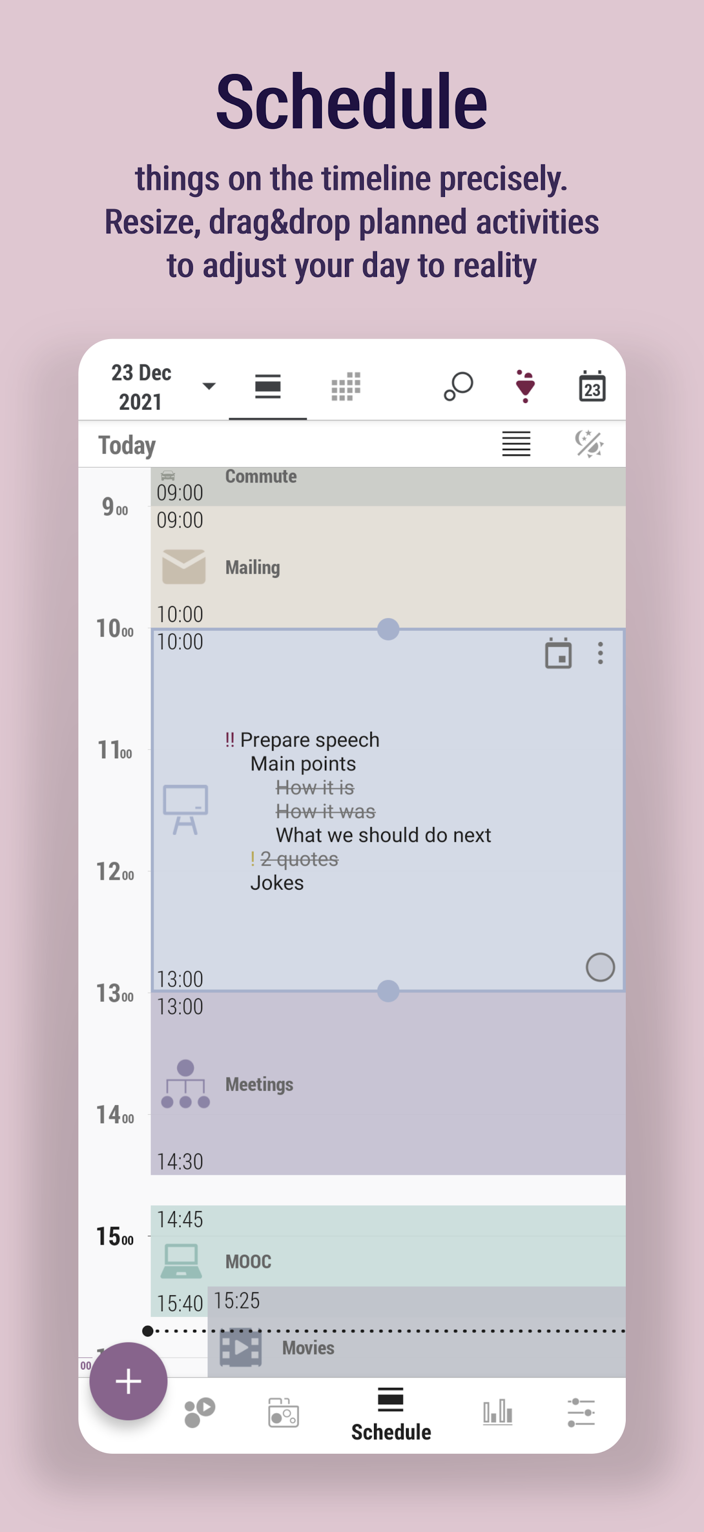اسکرین شات 4 برنامه Time Planner: Schedule & Tasks