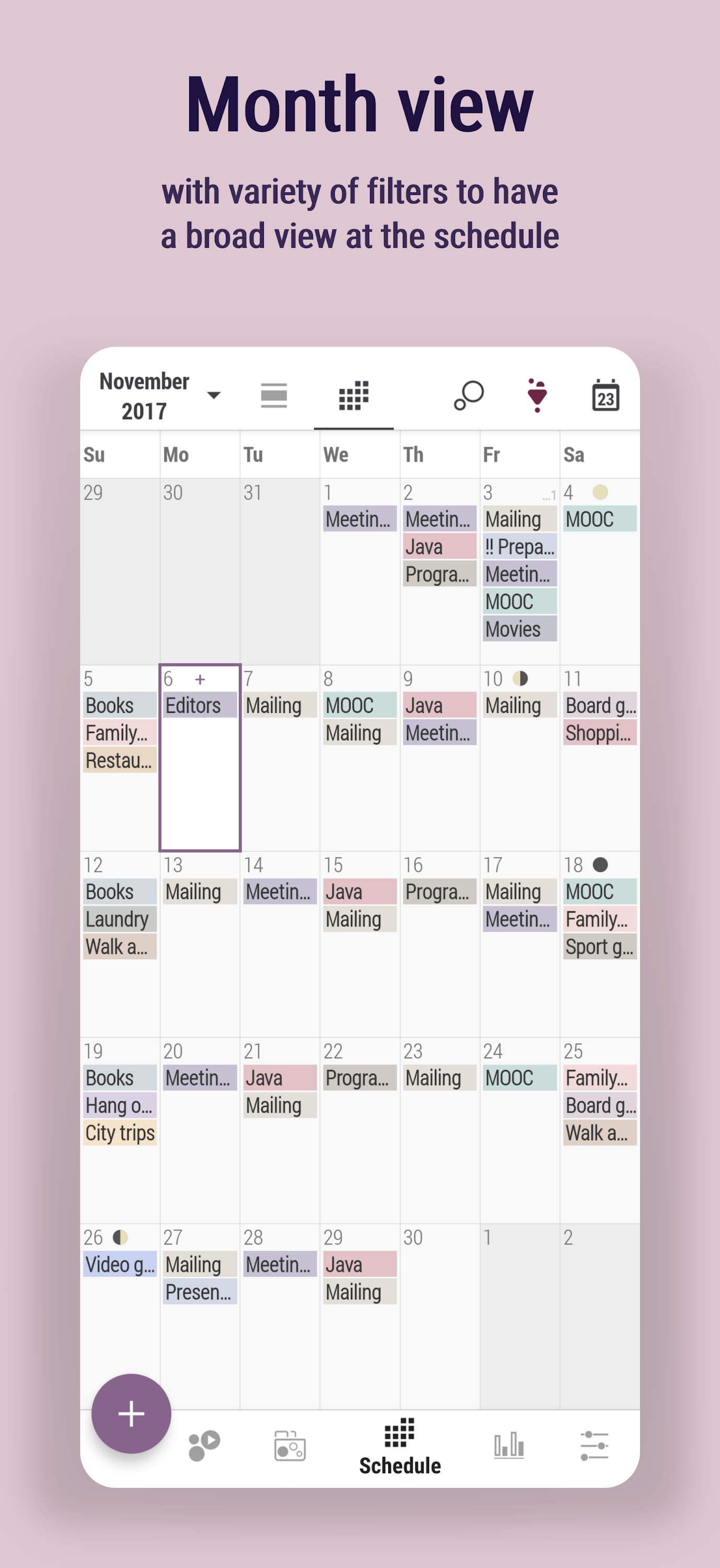 اسکرین شات 7 برنامه Time Planner: Schedule & Tasks