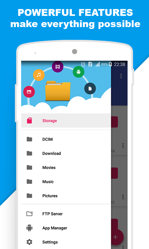 اسکرین شات 4 برنامه Files Manager - File Browser