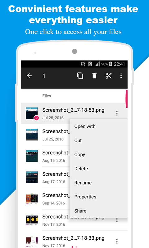 اسکرین شات 5 برنامه Files Manager - File Browser