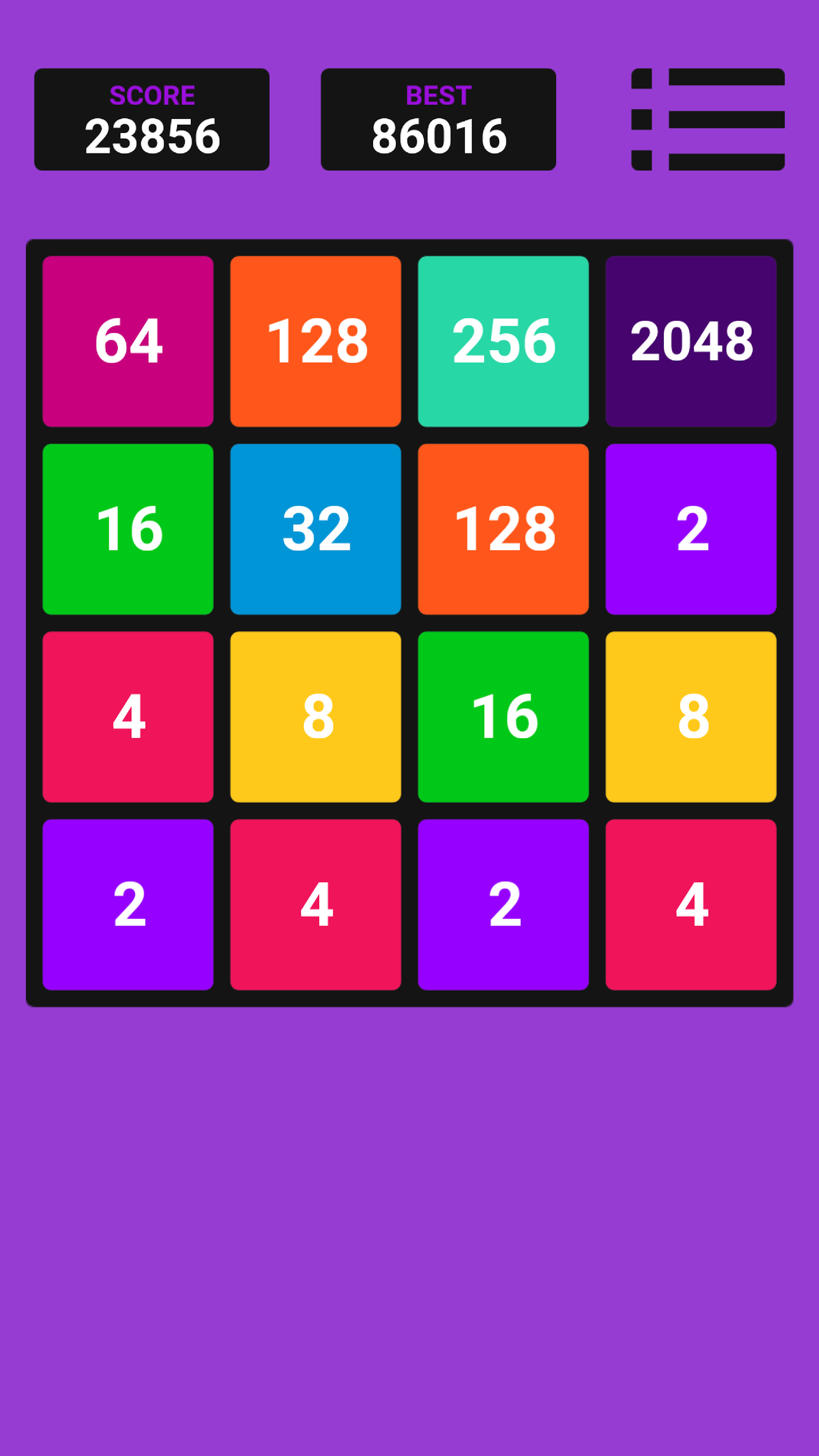 اسکرین شات 1 بازی 2048