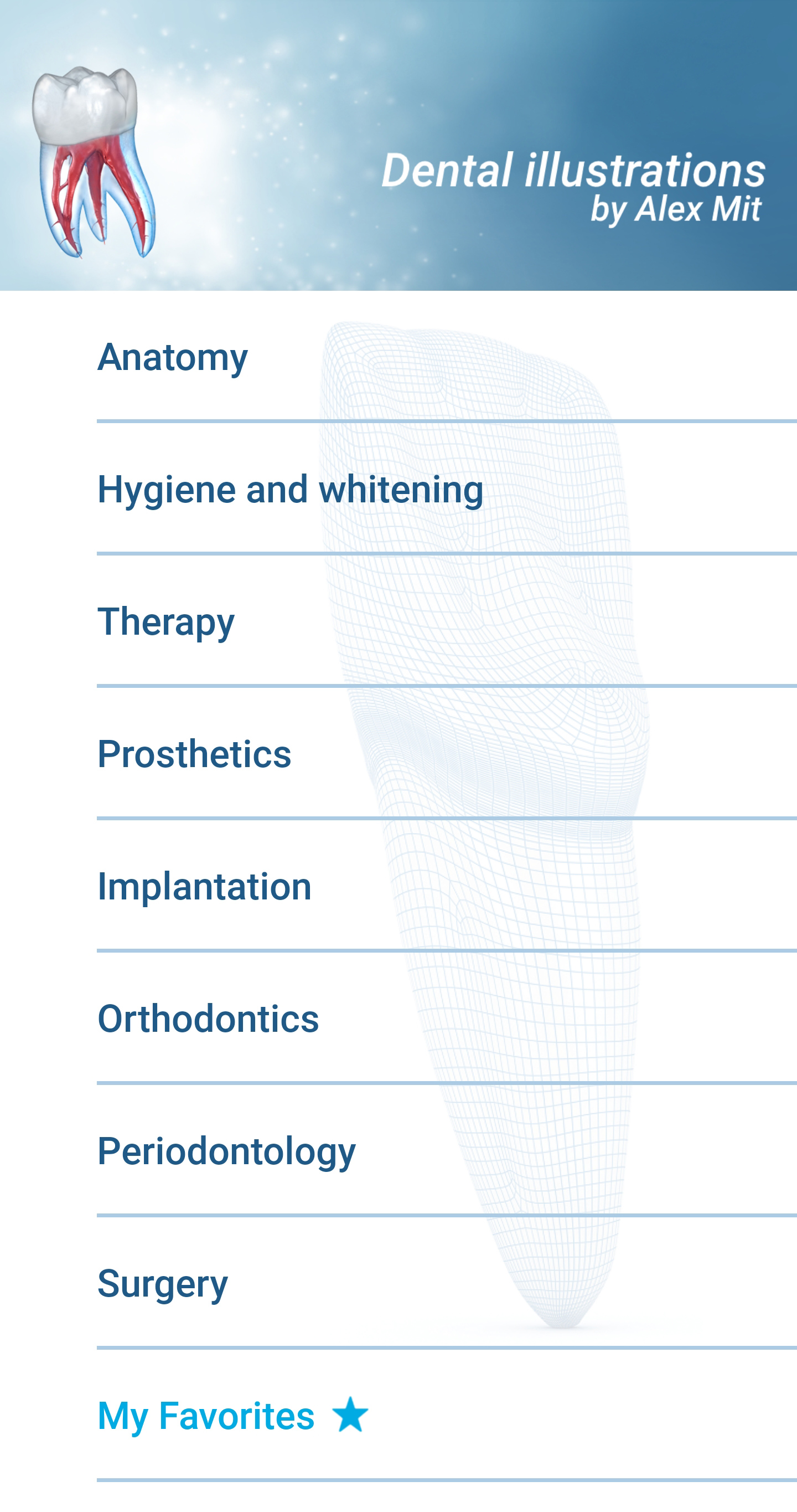 اسکرین شات 1 برنامه Dental 3D Illustrations