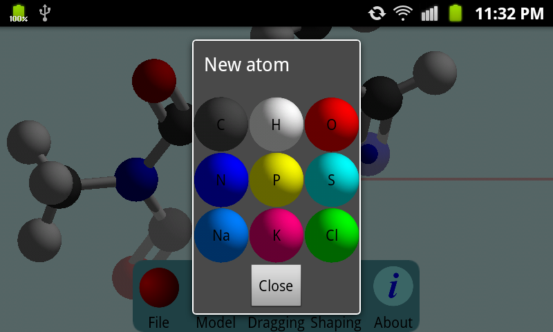 اسکرین شات 2 برنامه Molecular Constructor