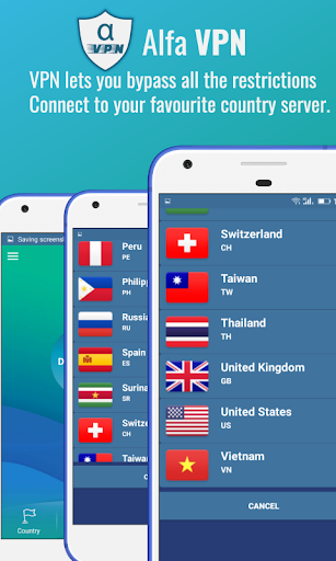 اسکرین شات 7 برنامه Alfa VPN Free Unblock proxy unblock websites