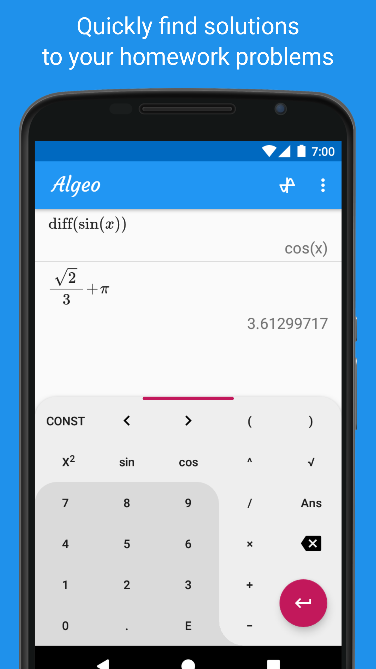 اسکرین شات 3 برنامه Graphing Calculator - Algeo