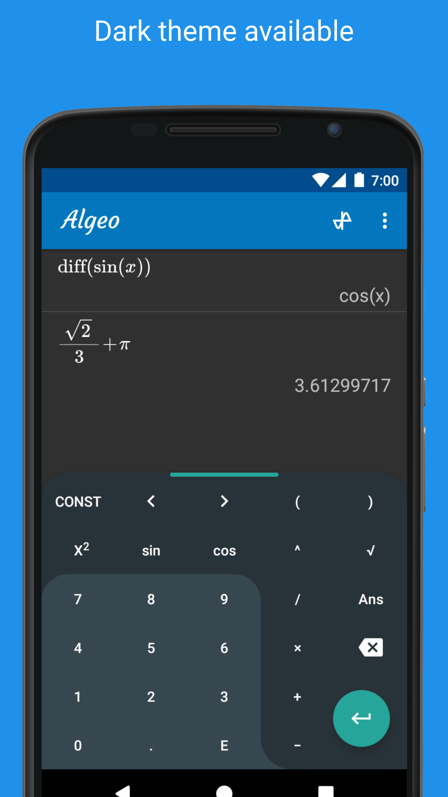 اسکرین شات 2 برنامه Graphing Calculator - Algeo