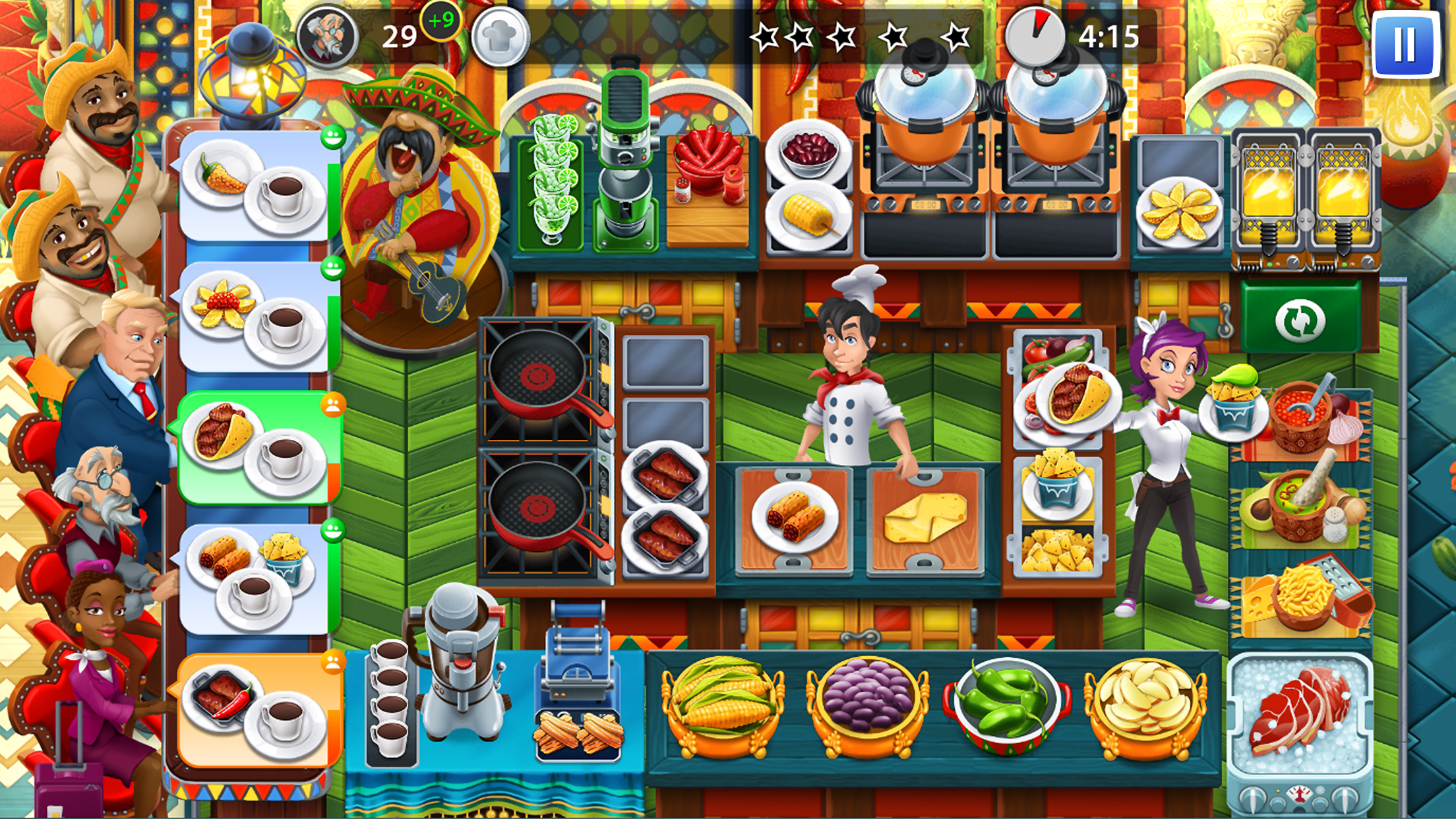 اسکرین شات 6 بازی Cooking Stars: Restaurant Game
