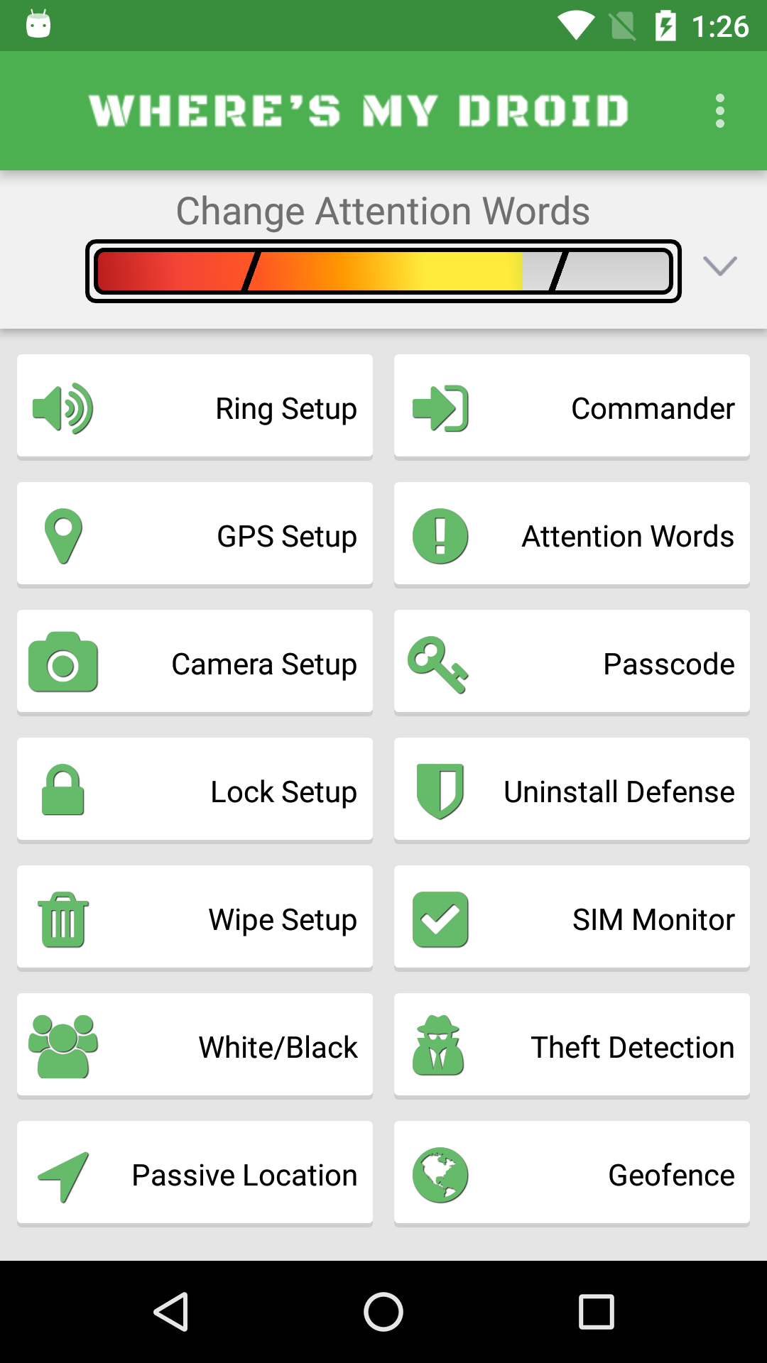 اسکرین شات 1 برنامه Wheres My Droid