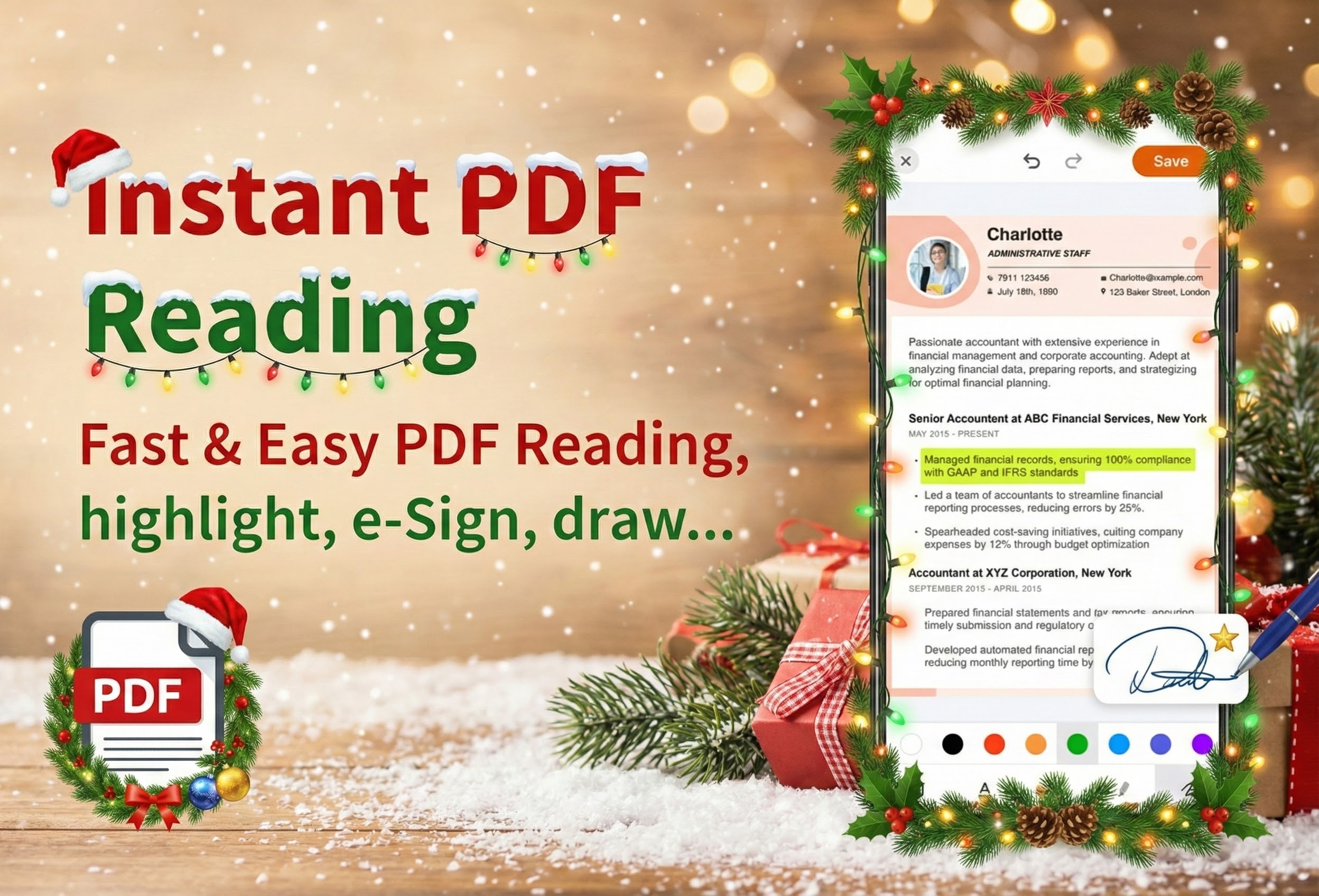 اسکرین شات 4 برنامه Document Reader PDF & Edit PDF