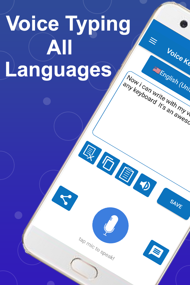 اسکرین شات 1 برنامه Easy Voice Typing Keyboard