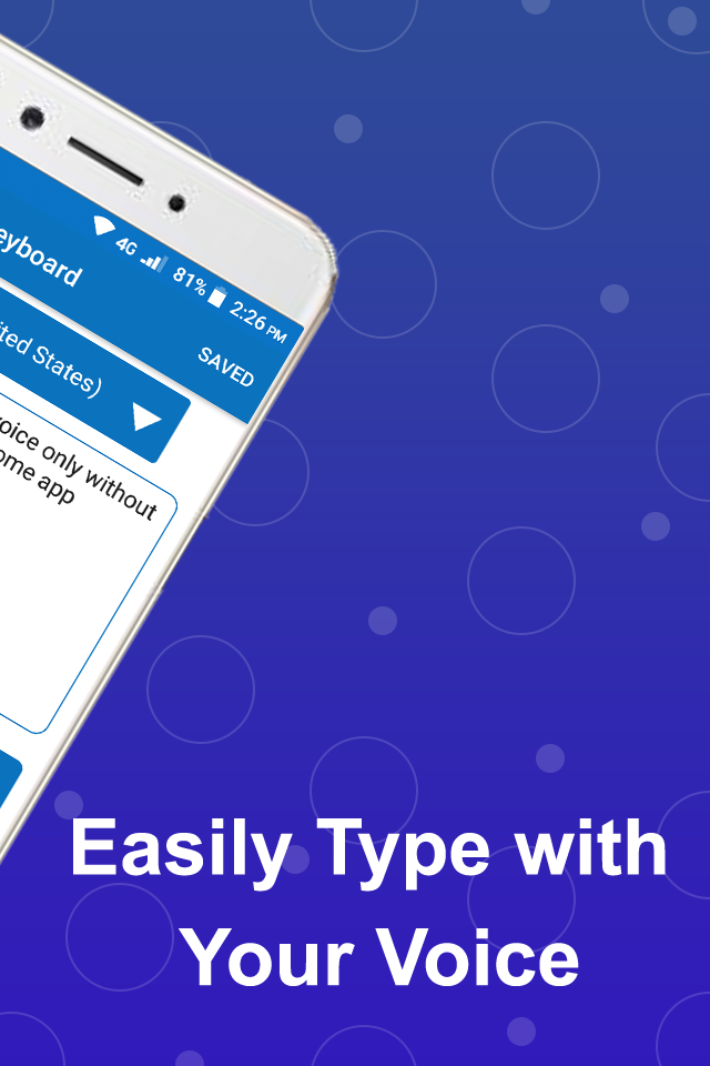 اسکرین شات 2 برنامه Easy Voice Typing Keyboard