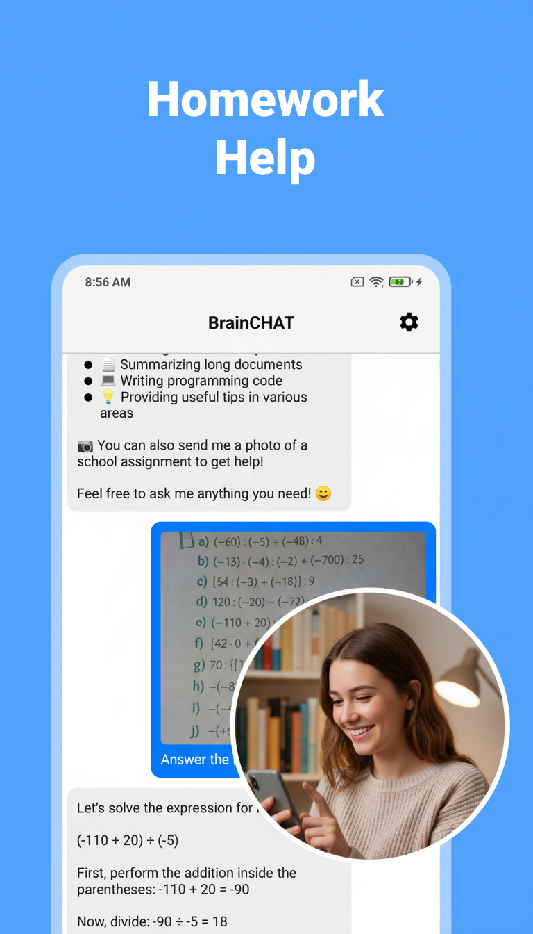 اسکرین شات 1 برنامه BrainCHAT - Chat with AI
