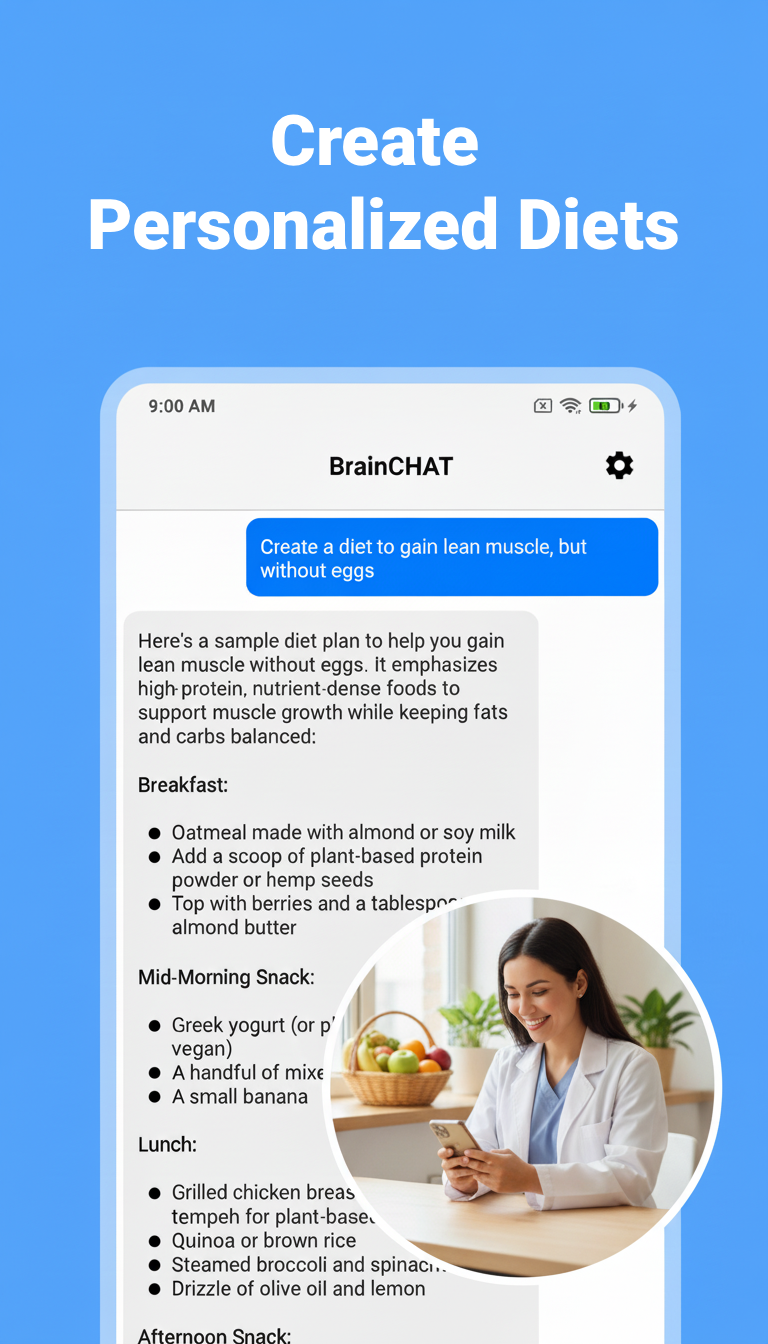 اسکرین شات 3 برنامه BrainCHAT - Chat with AI