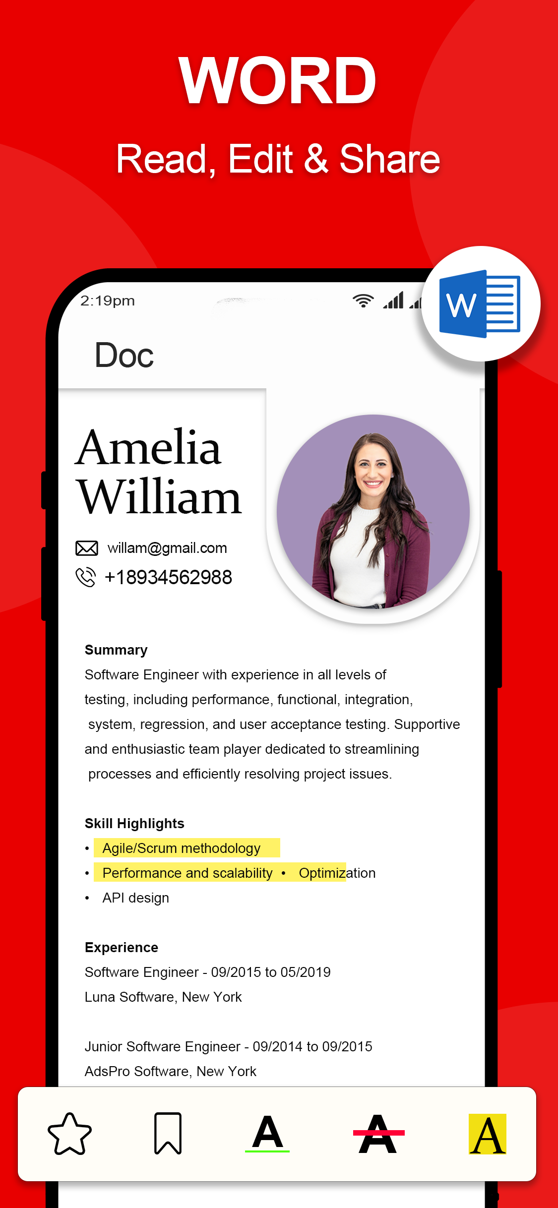 اسکرین شات 3 برنامه PDF Reader - Docs Viewer