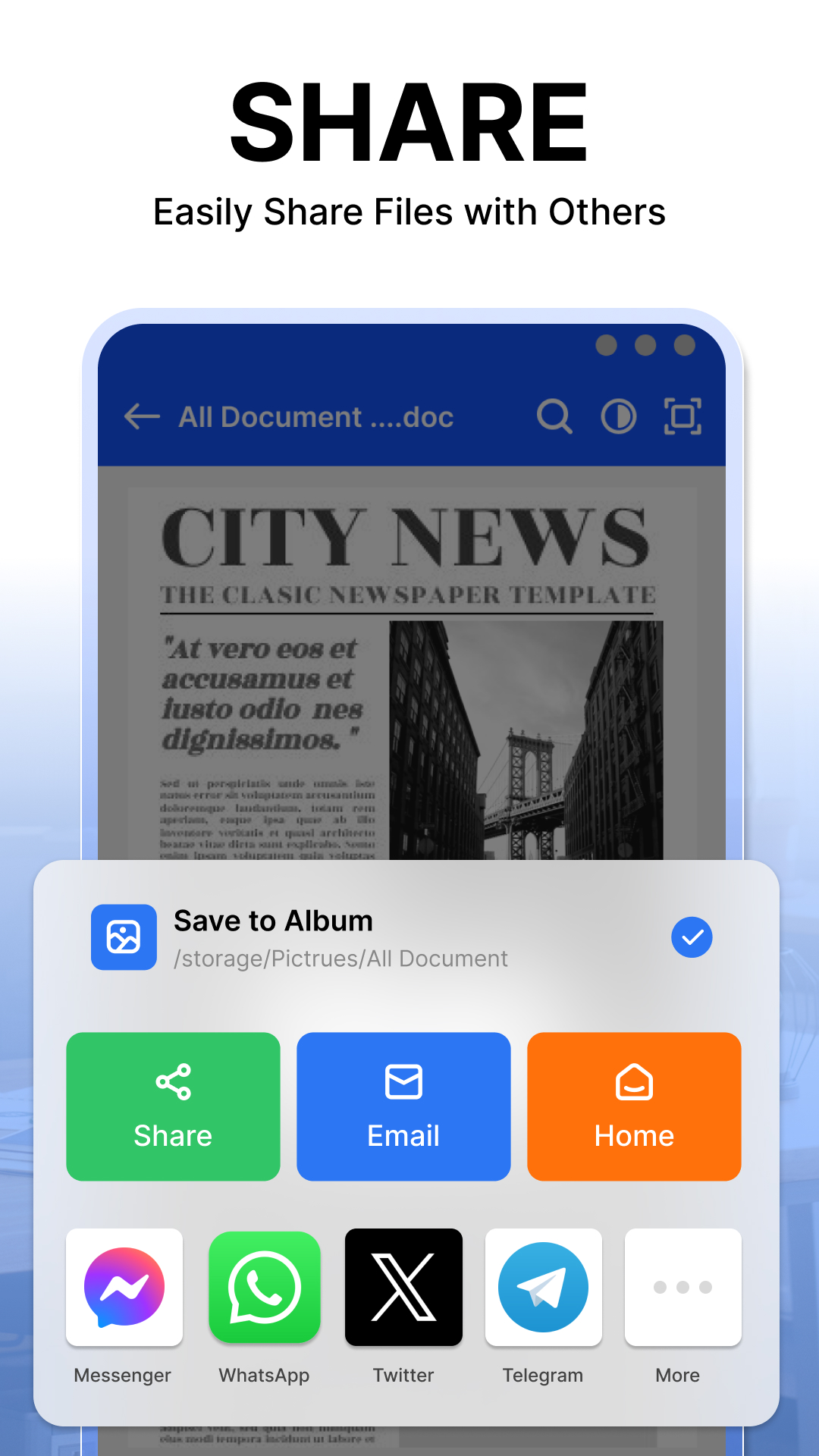 اسکرین شات 6 برنامه Document Reader: PDF, Word Doc