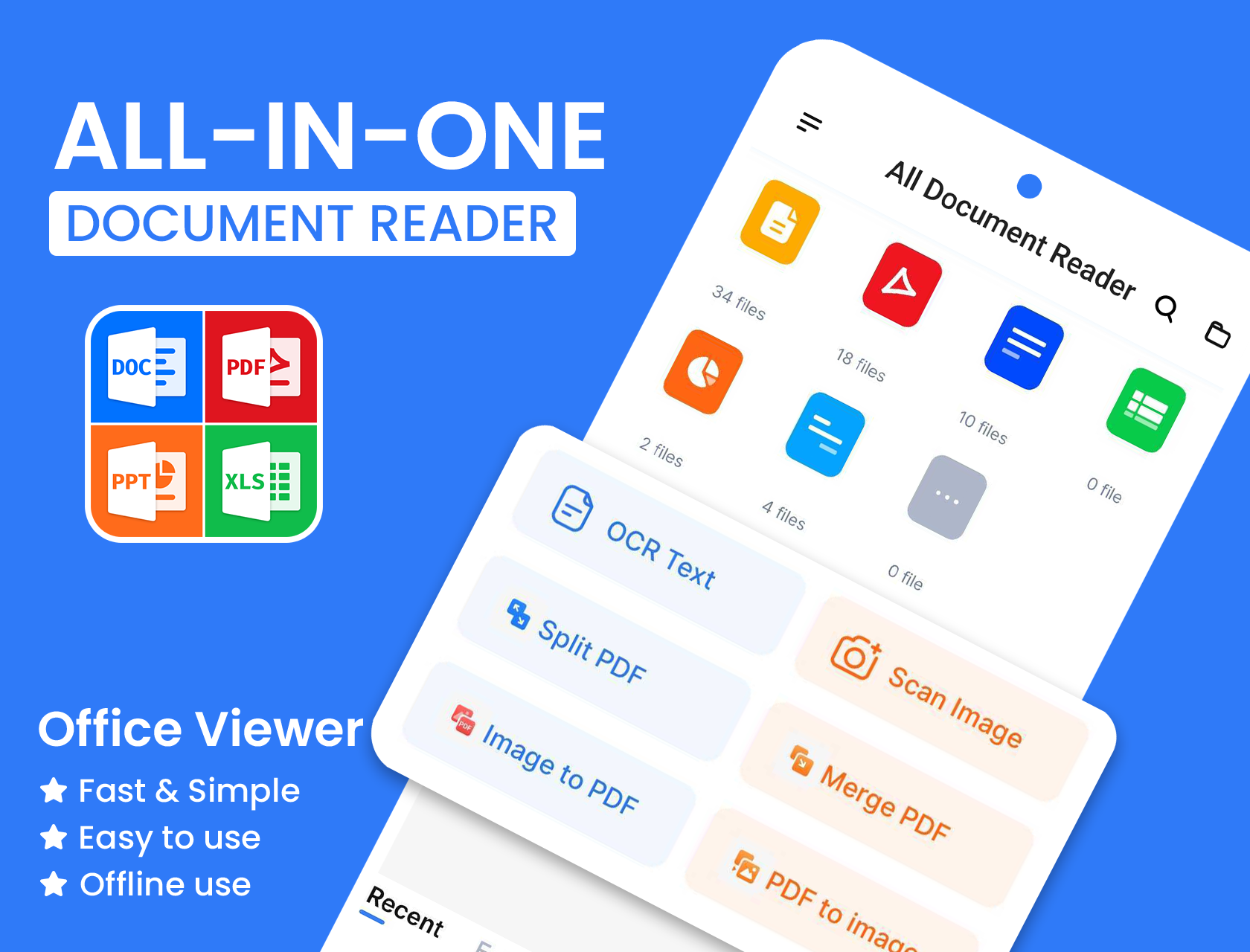 اسکرین شات 1 برنامه Document Reader: PDF, Word Doc