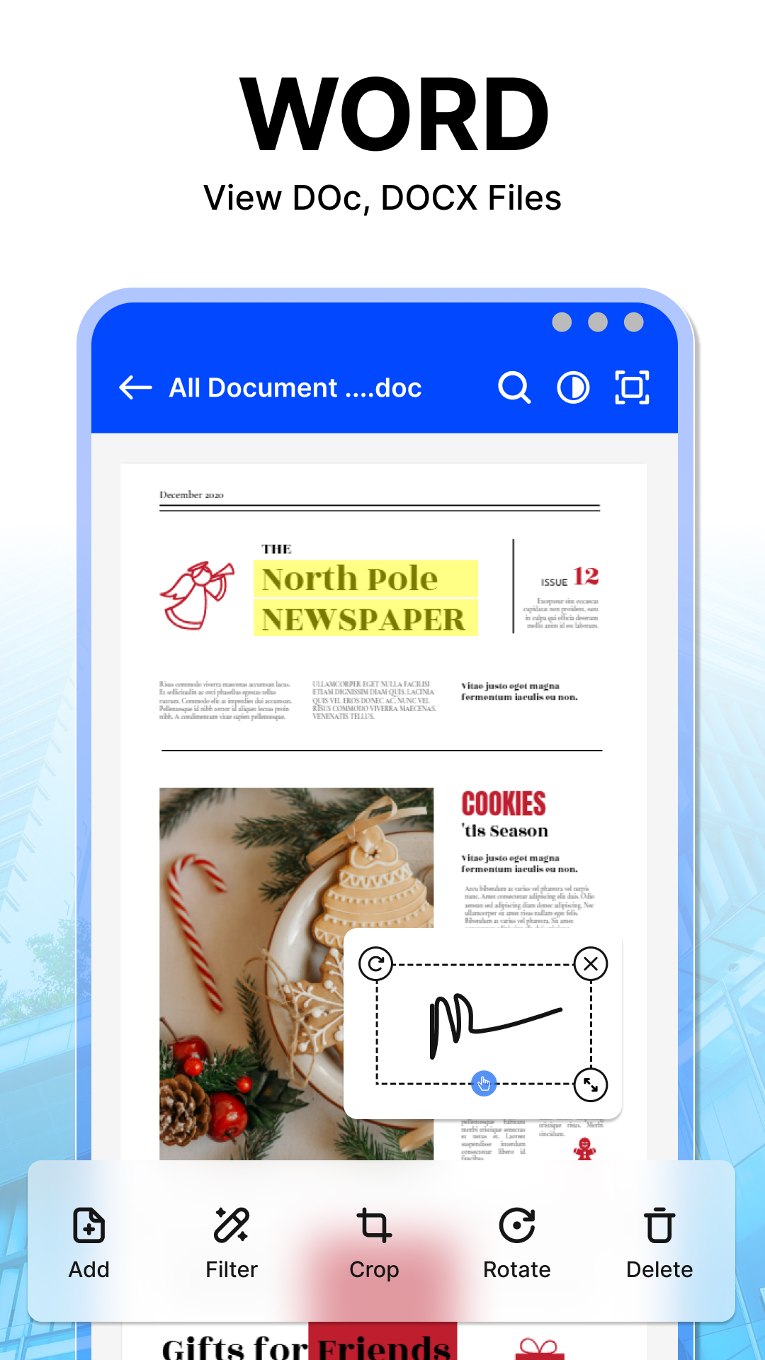 اسکرین شات 3 برنامه Document Reader: PDF, Word Doc