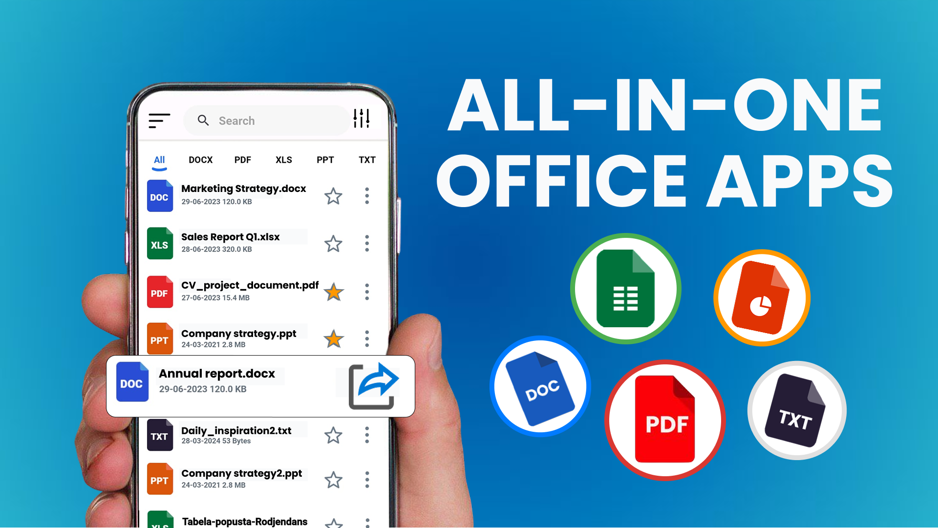 اسکرین شات 1 برنامه Docx Reader & Word Office