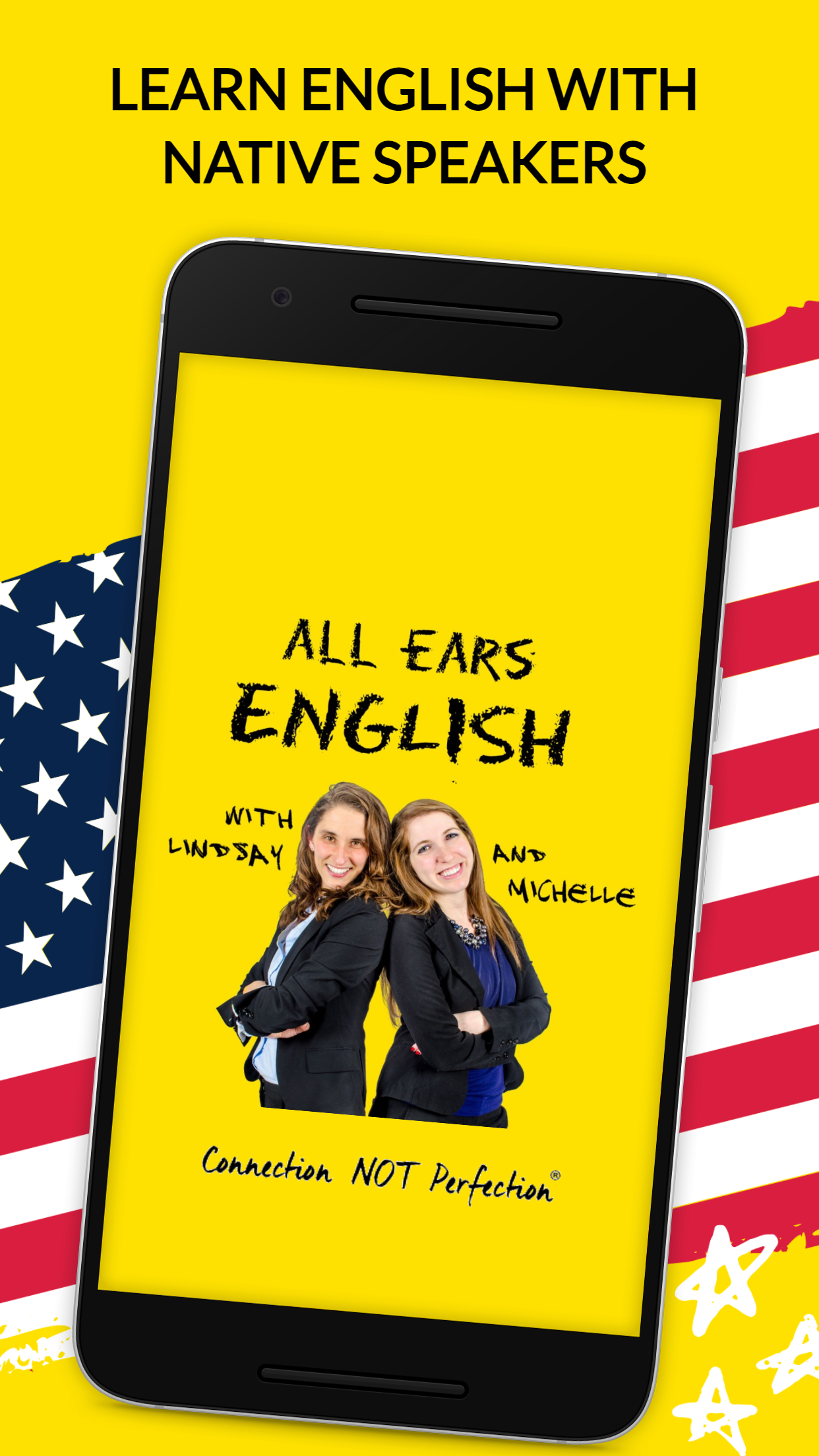 اسکرین شات 1 برنامه All Ears English Podcast - ESL