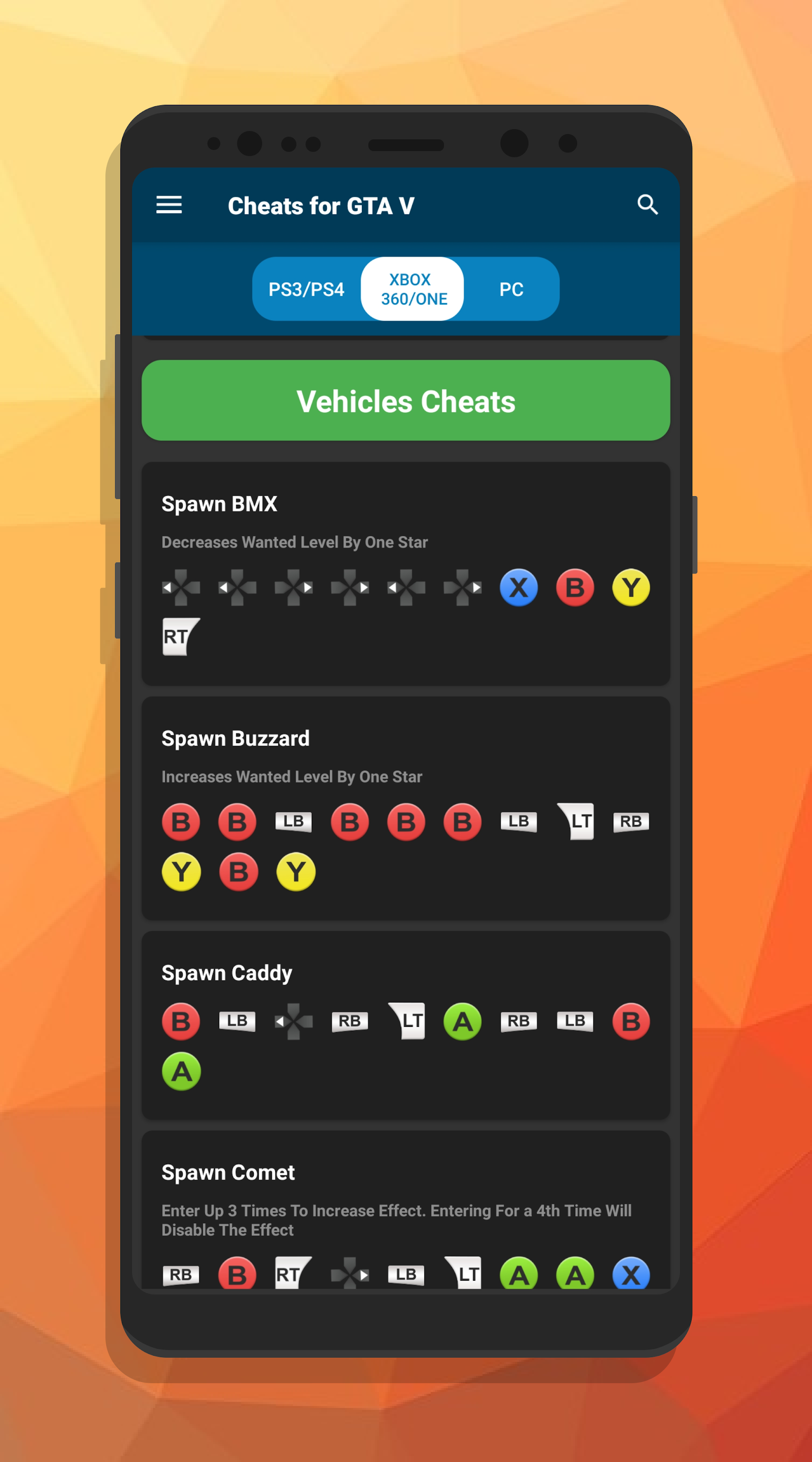 اسکرین شات 8 برنامه Cheats for all GTA