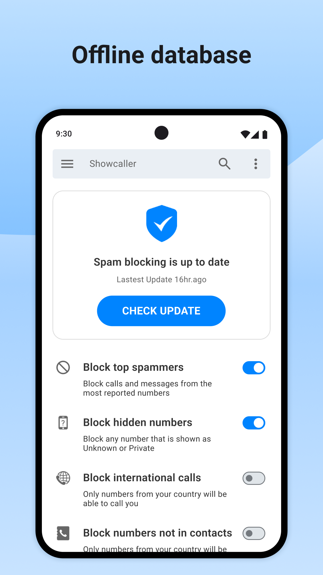 اسکرین شات 6 برنامه Showcaller: Caller ID & Block