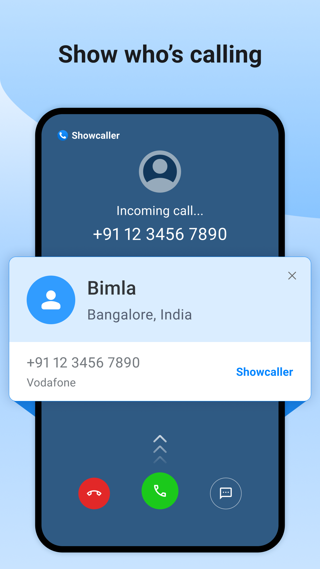اسکرین شات 1 برنامه Showcaller: Caller ID & Block