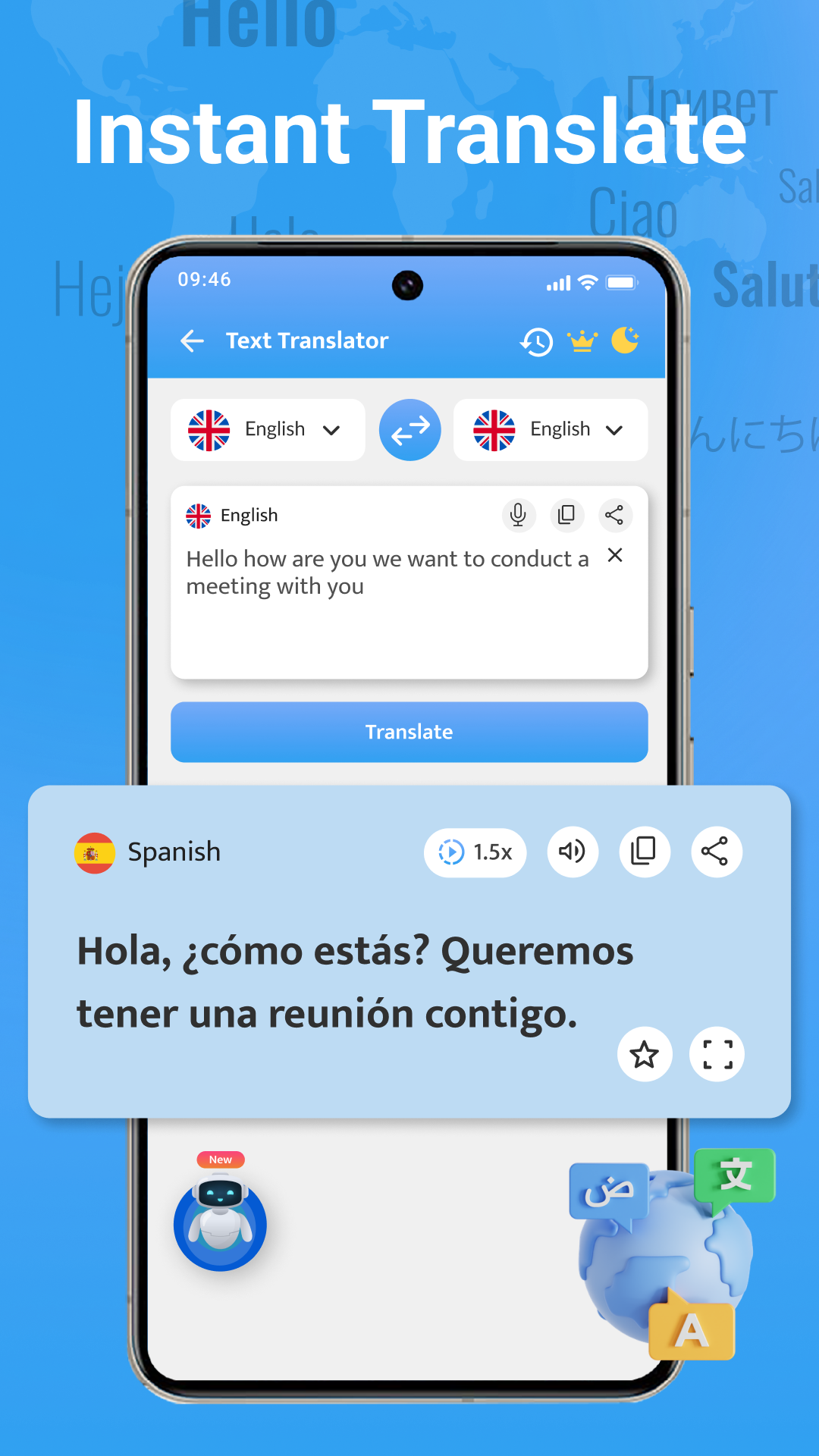 اسکرین شات 2 برنامه All Language Translation