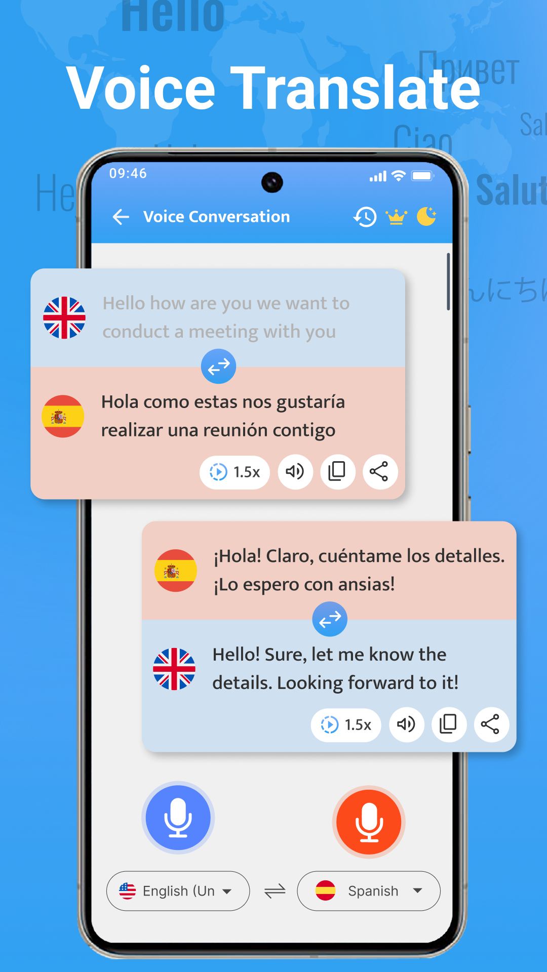 اسکرین شات 4 برنامه All Language Translation
