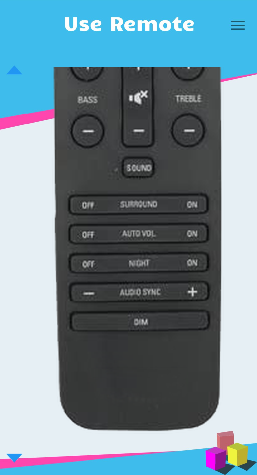 اسکرین شات 1 برنامه Remote for Philips Sound Bar
