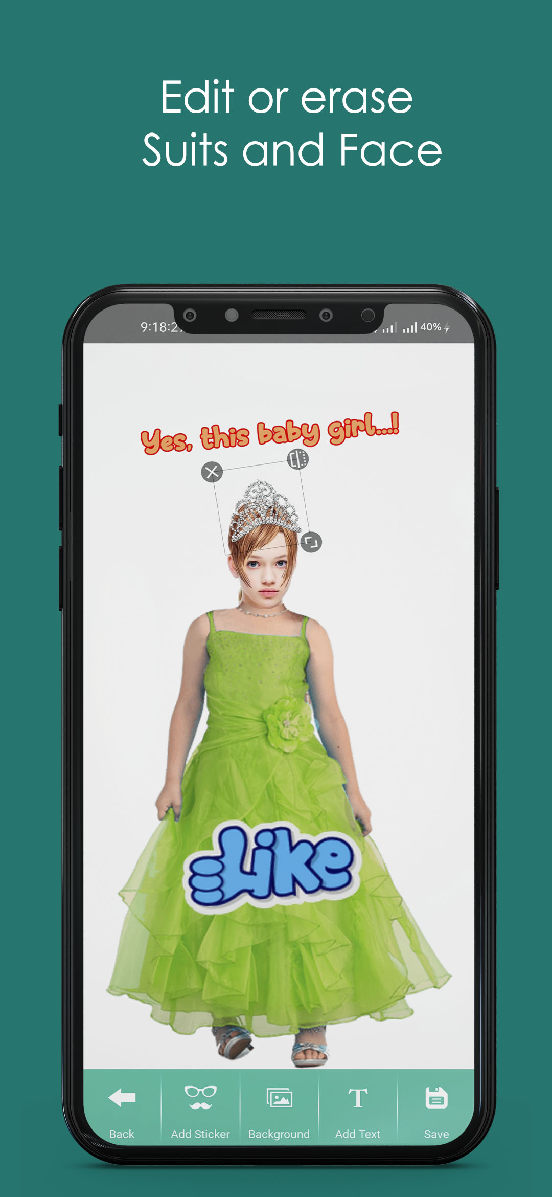 اسکرین شات 7 برنامه Baby Girl Suit Photo Editor