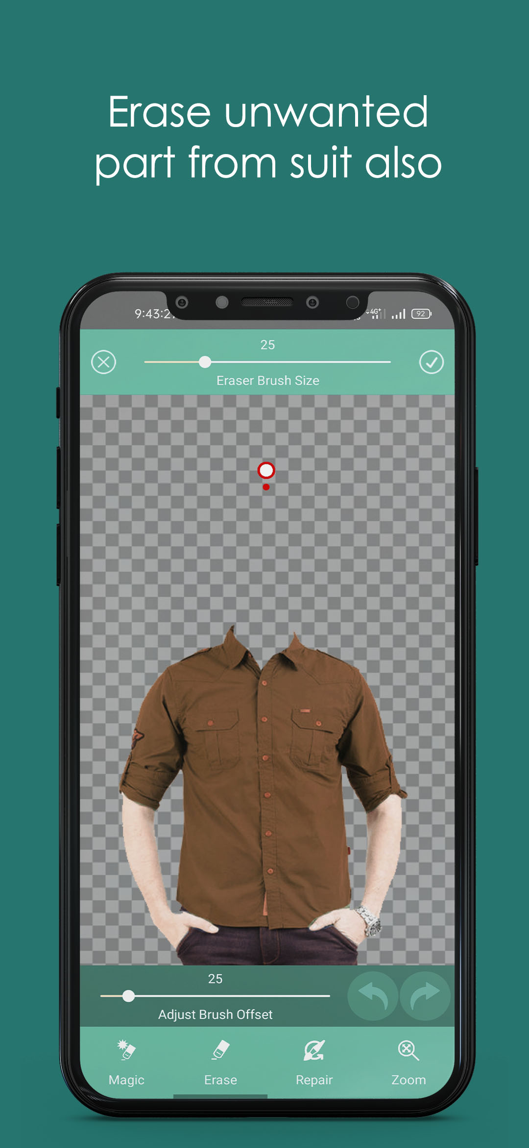اسکرین شات 8 برنامه Man Casual Shirt Photo Suit