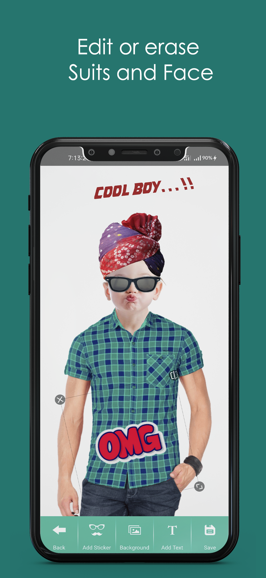 اسکرین شات 6 برنامه Man Check Shirt Photo Suit