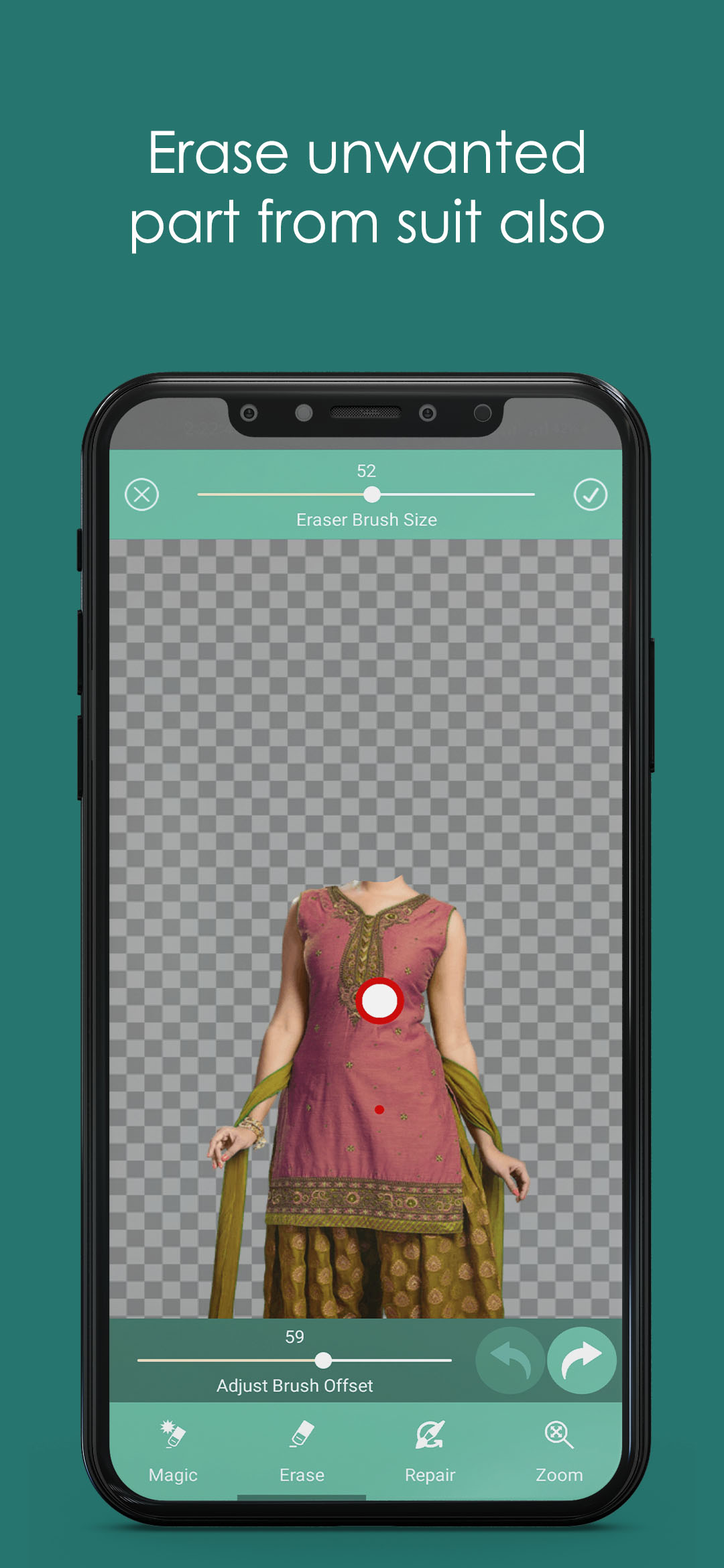 اسکرین شات 7 برنامه Women Salwar Suit Editor
