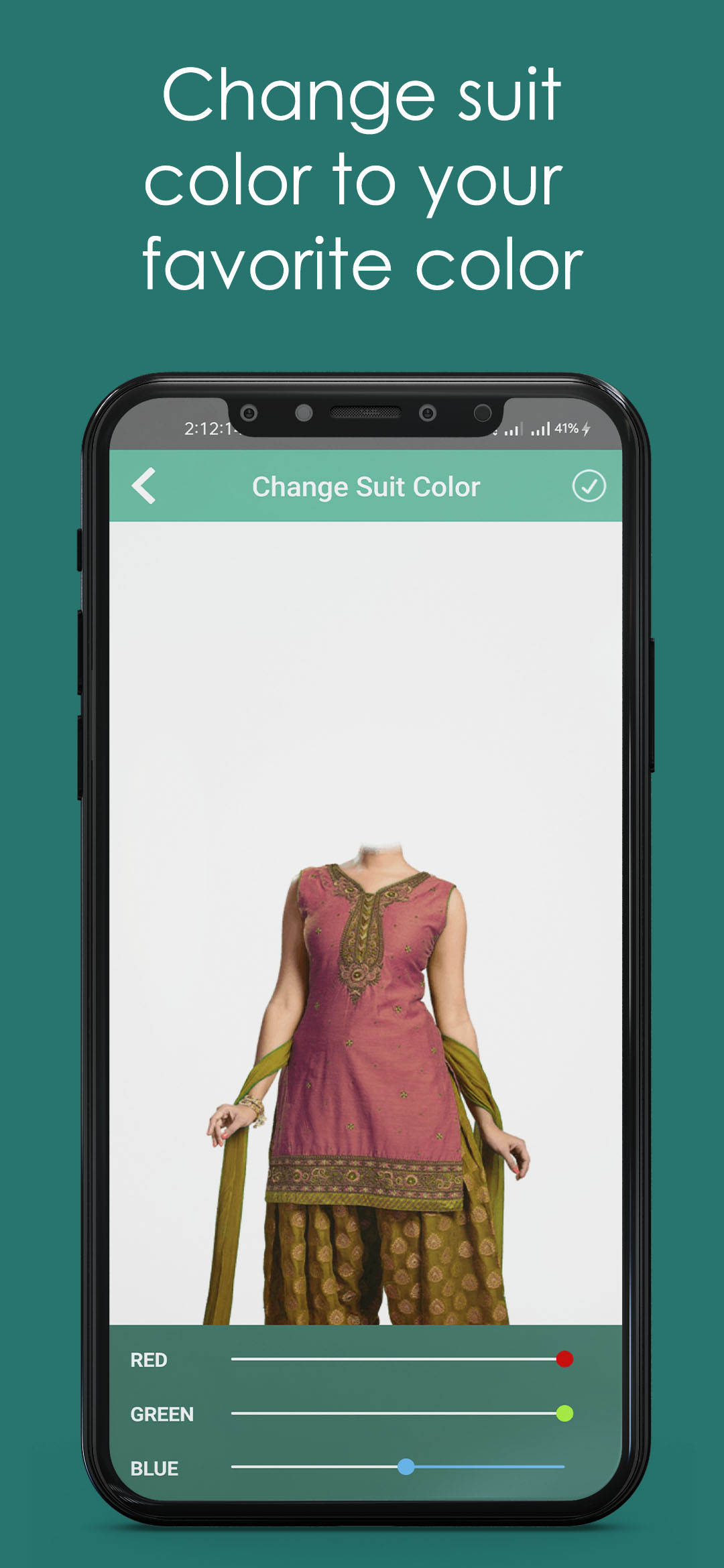 اسکرین شات 5 برنامه Women Salwar Suit Editor