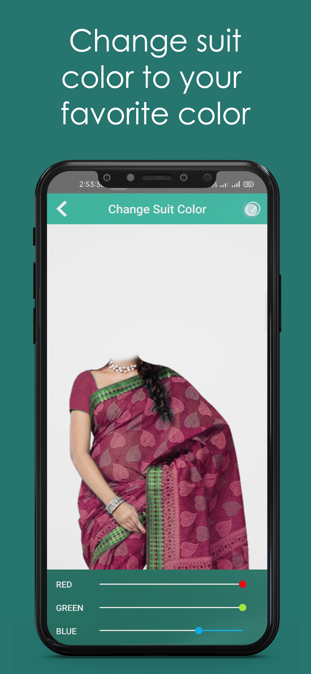 اسکرین شات 7 برنامه Women Saree Photo Editor
