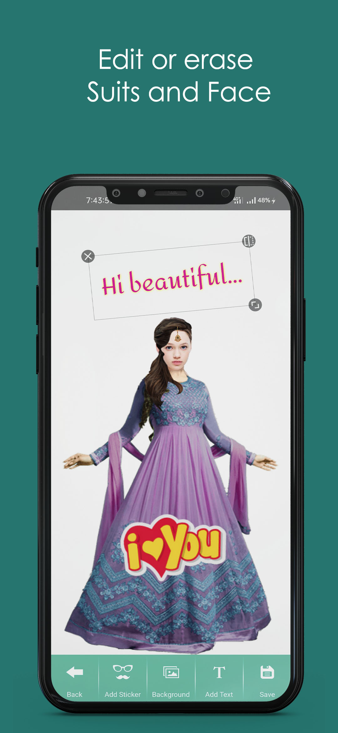 اسکرین شات 6 برنامه Anarkali Dress Photo Suit