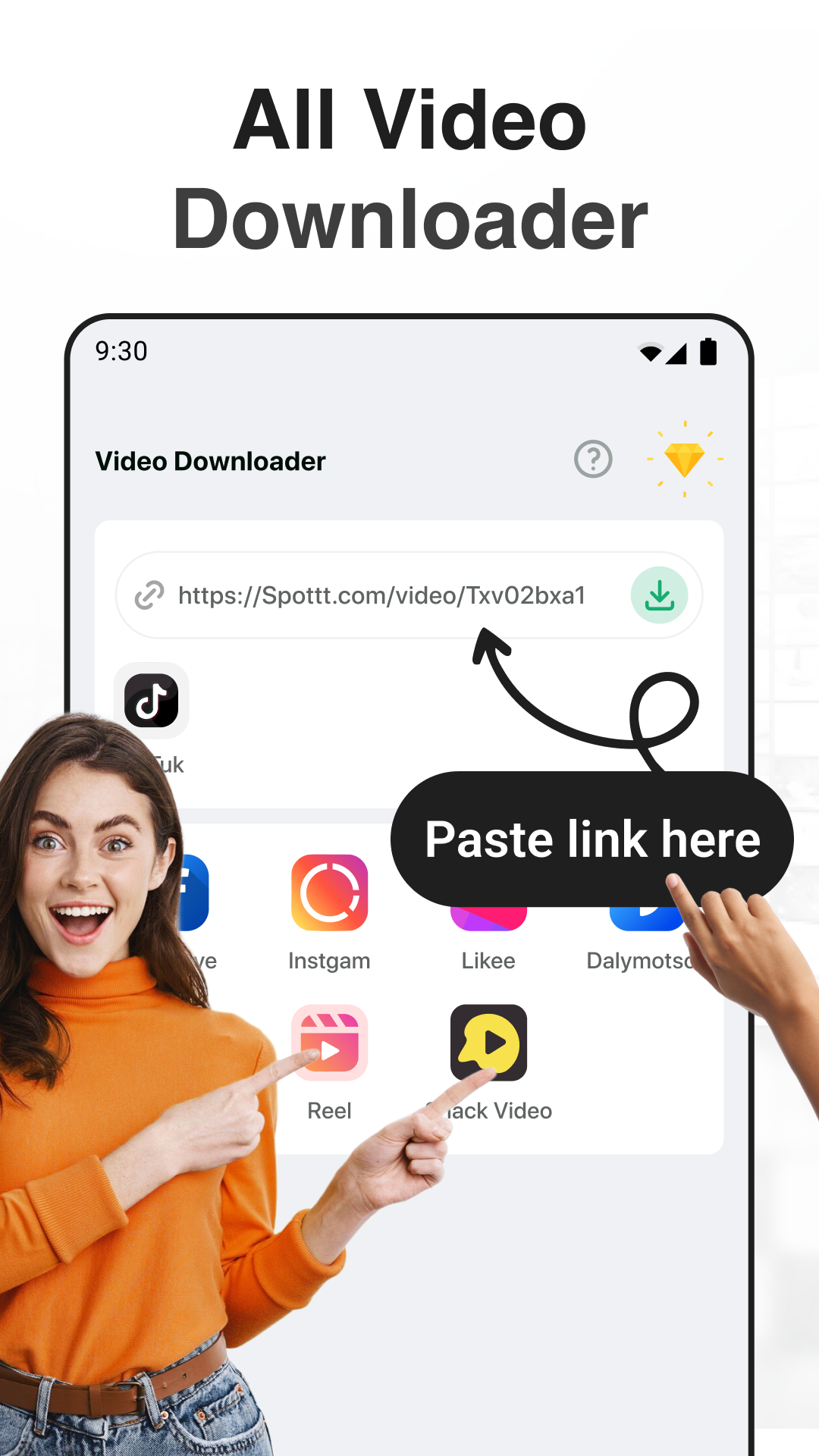 اسکرین شات 1 برنامه Video Downloader - VDownloader