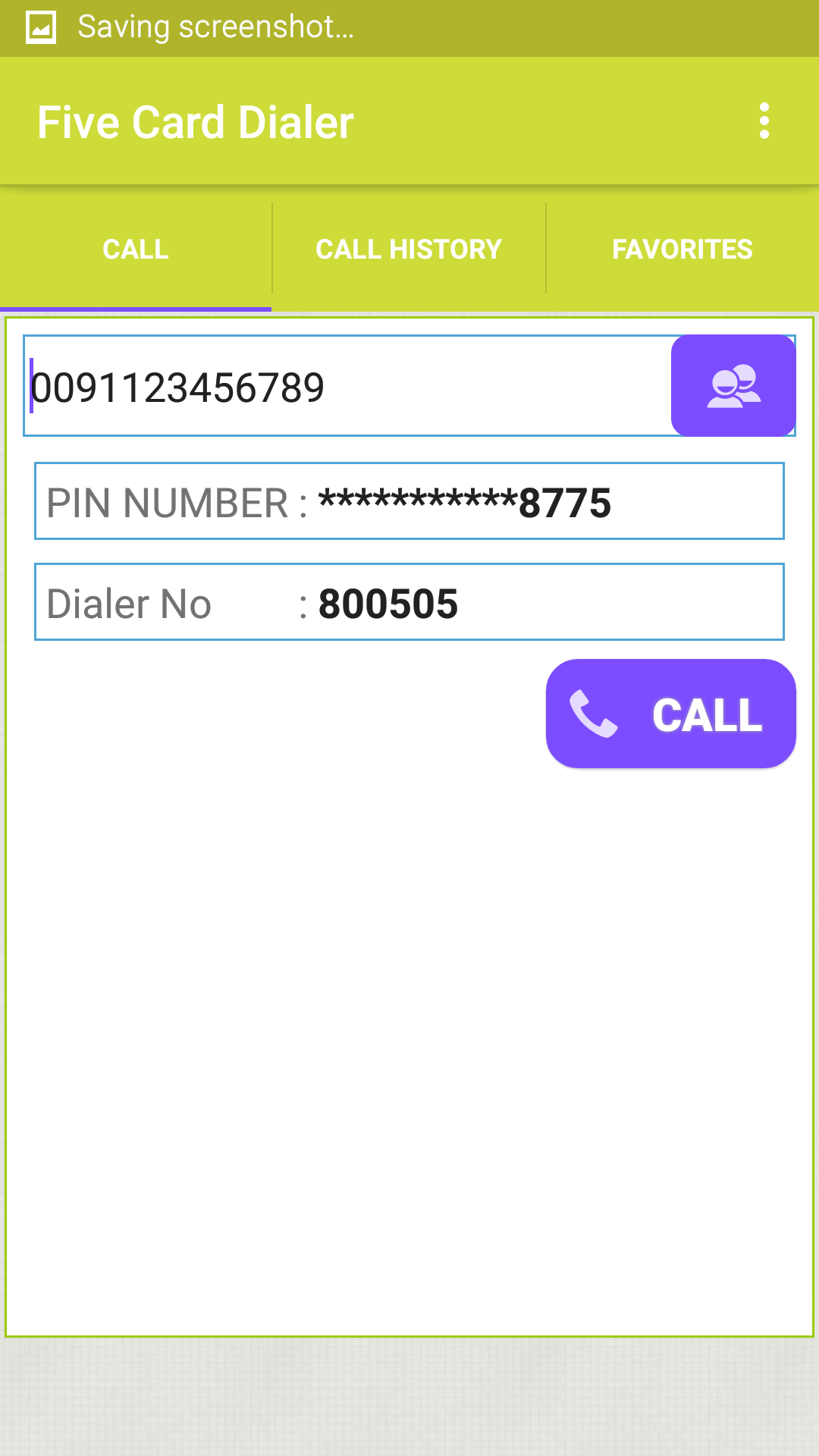 اسکرین شات 1 برنامه Five Card Dialer