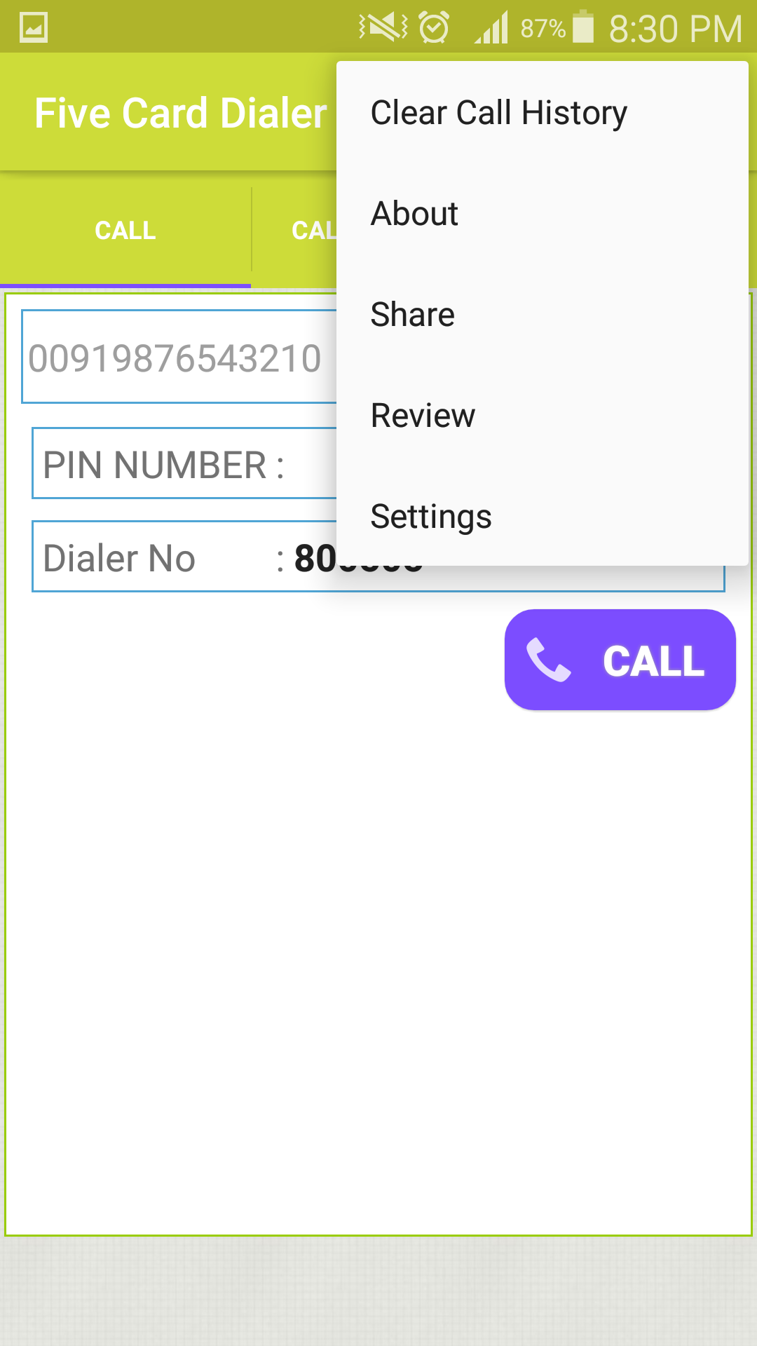 اسکرین شات 2 برنامه Five Card Dialer