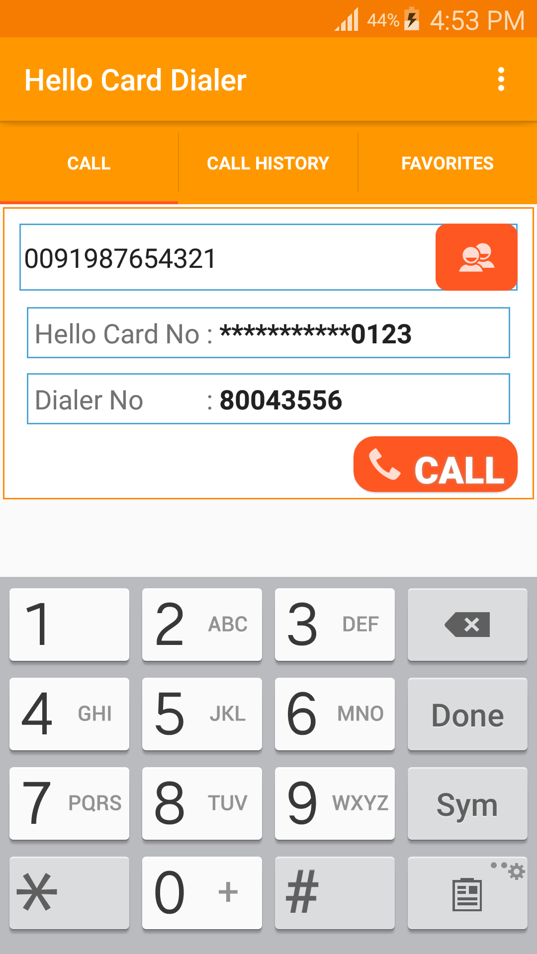 اسکرین شات 4 برنامه Hello Card Dialer