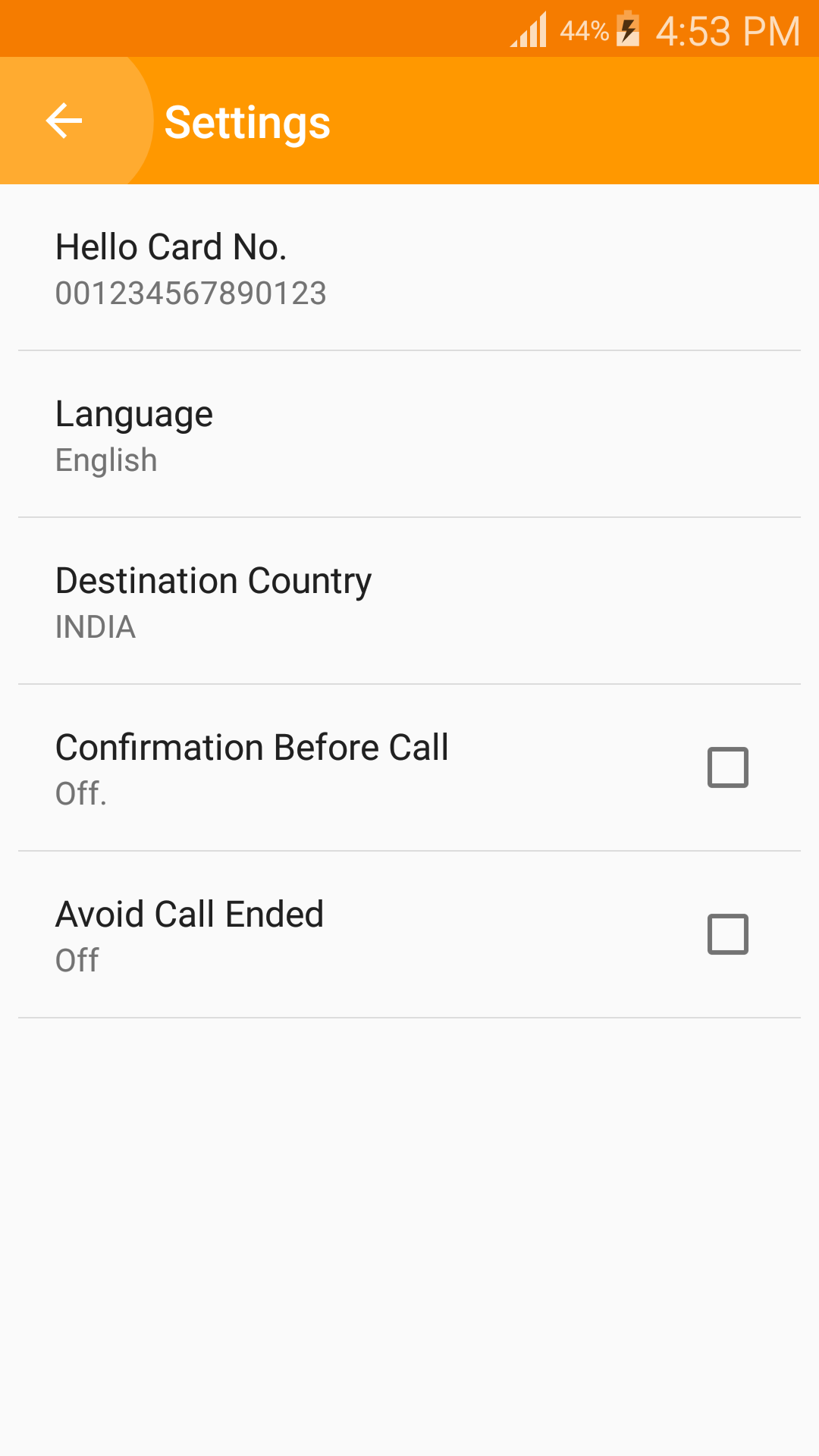 اسکرین شات 3 برنامه Hello Card Dialer
