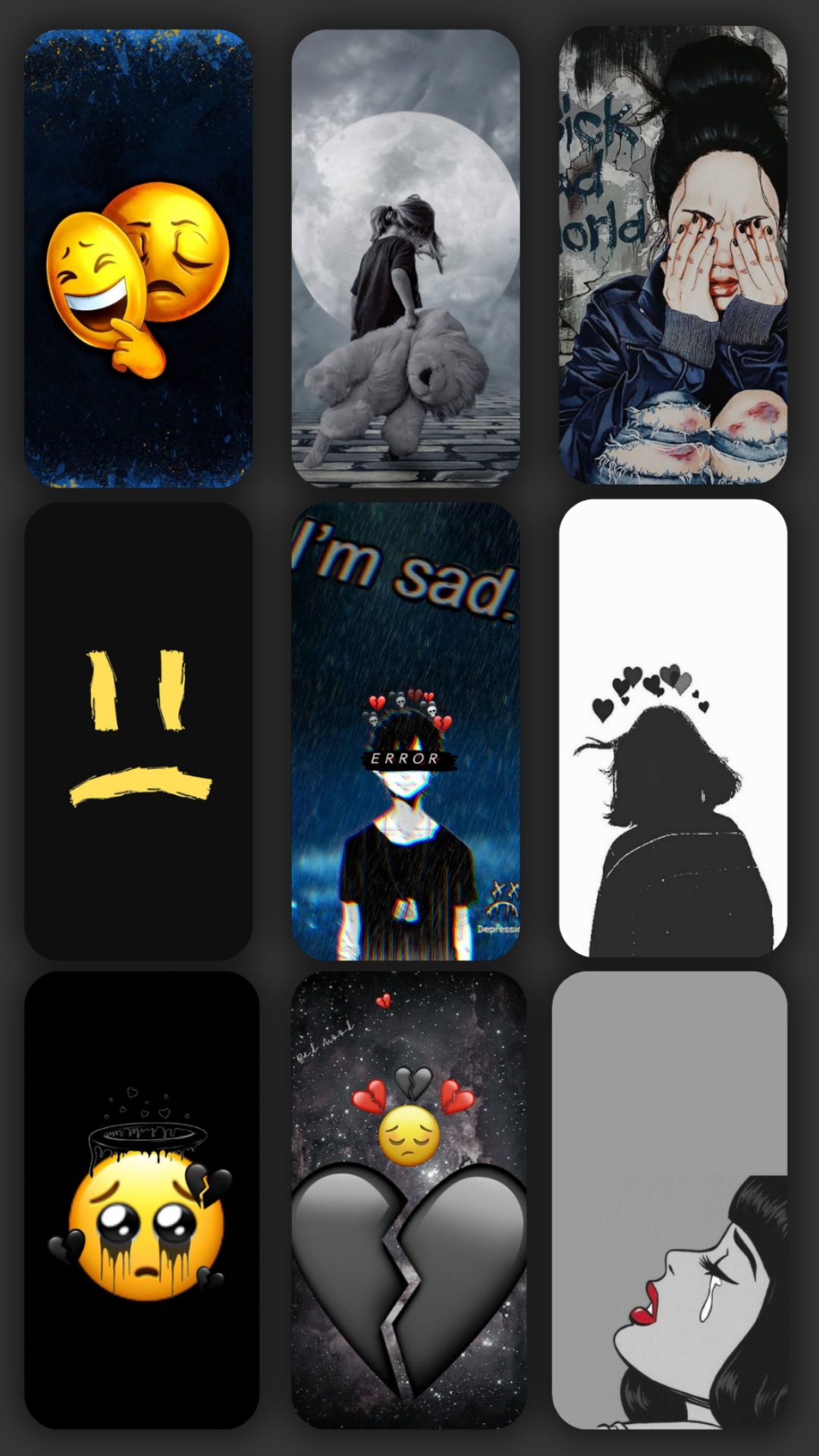 اسکرین شات 3 برنامه Sad Wallpaper