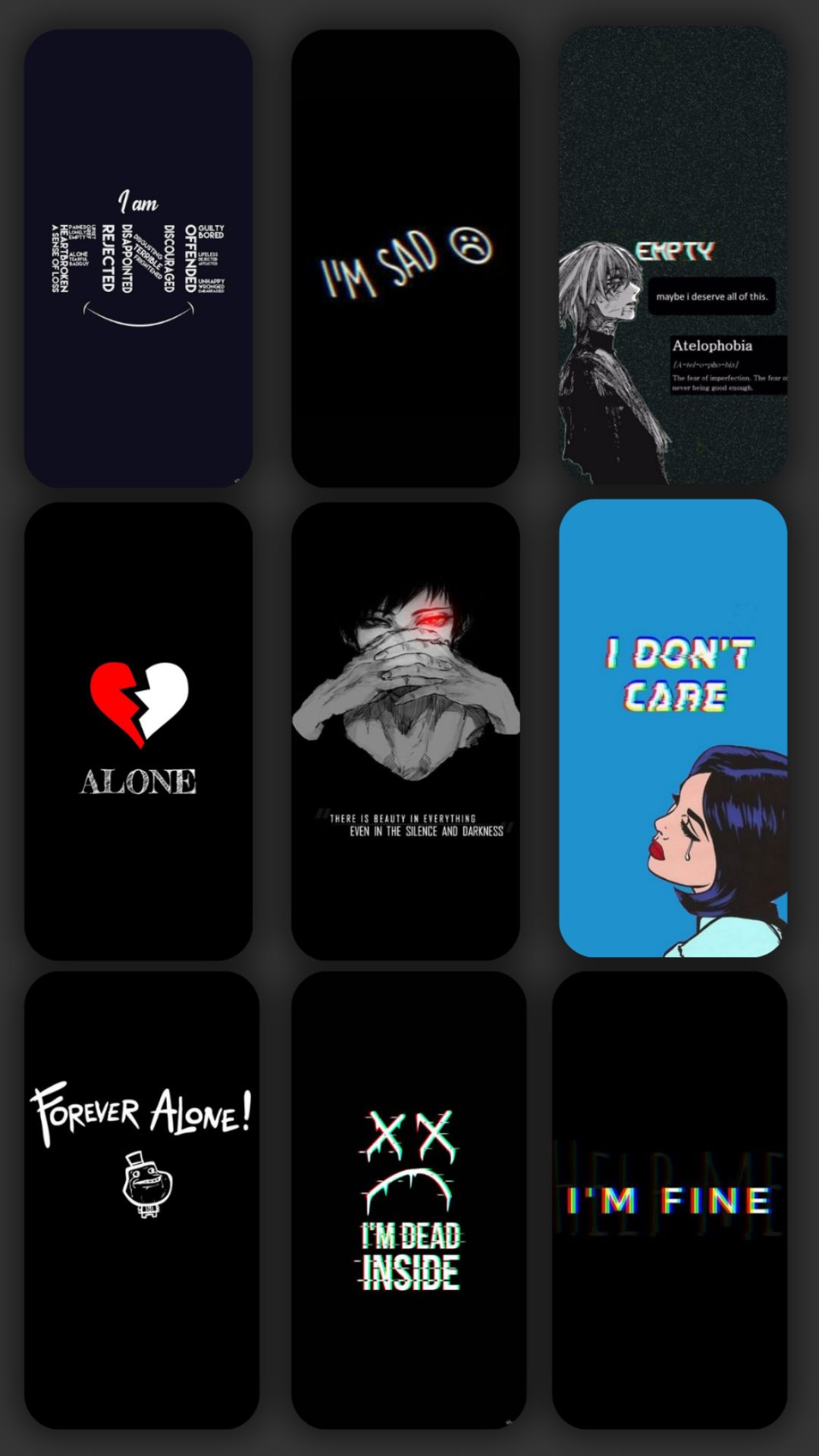 اسکرین شات 6 برنامه Sad Wallpaper