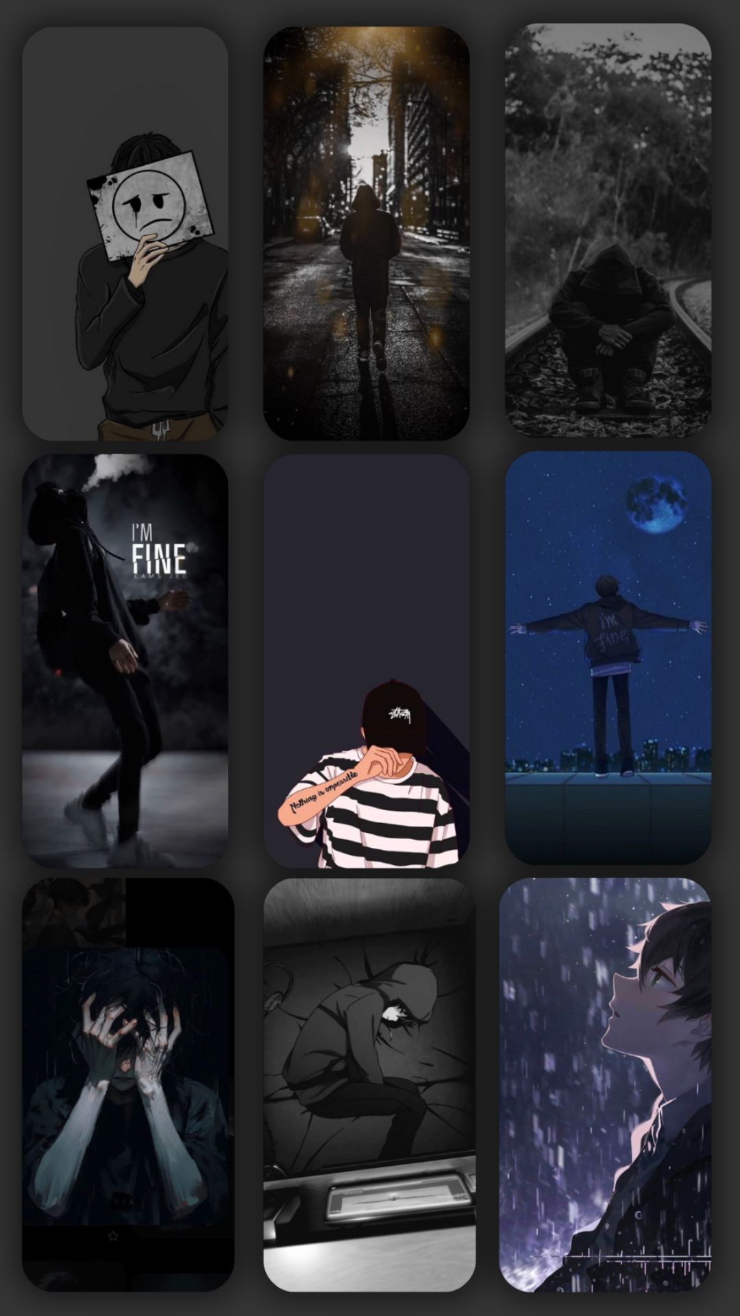اسکرین شات 5 برنامه Sad Wallpaper