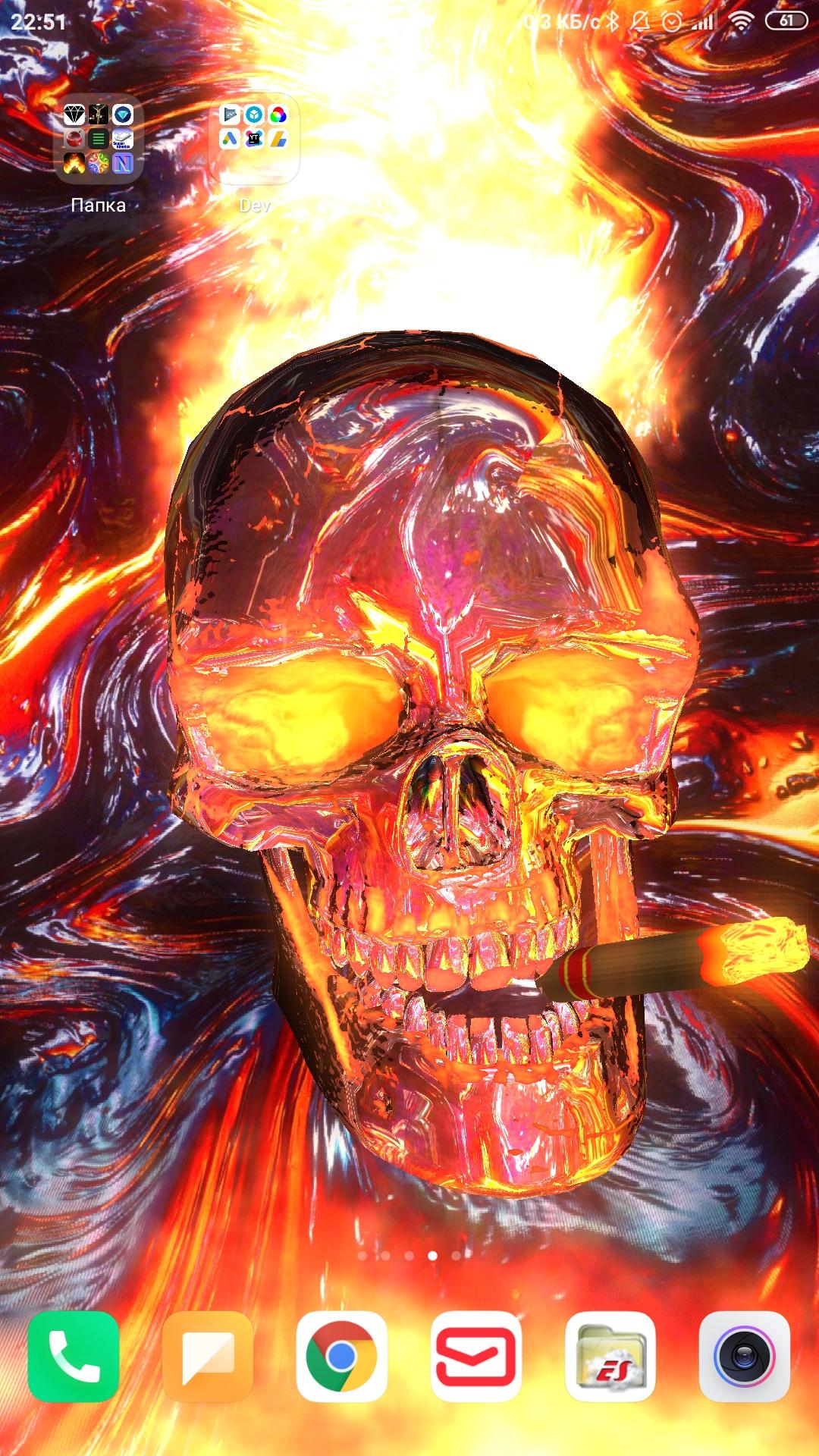 اسکرین شات 4 برنامه Skull wallpaper