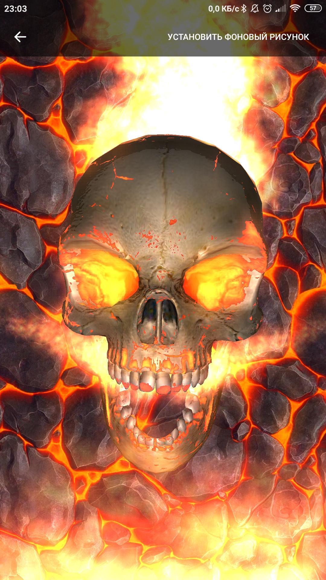 اسکرین شات 1 برنامه Skull wallpaper